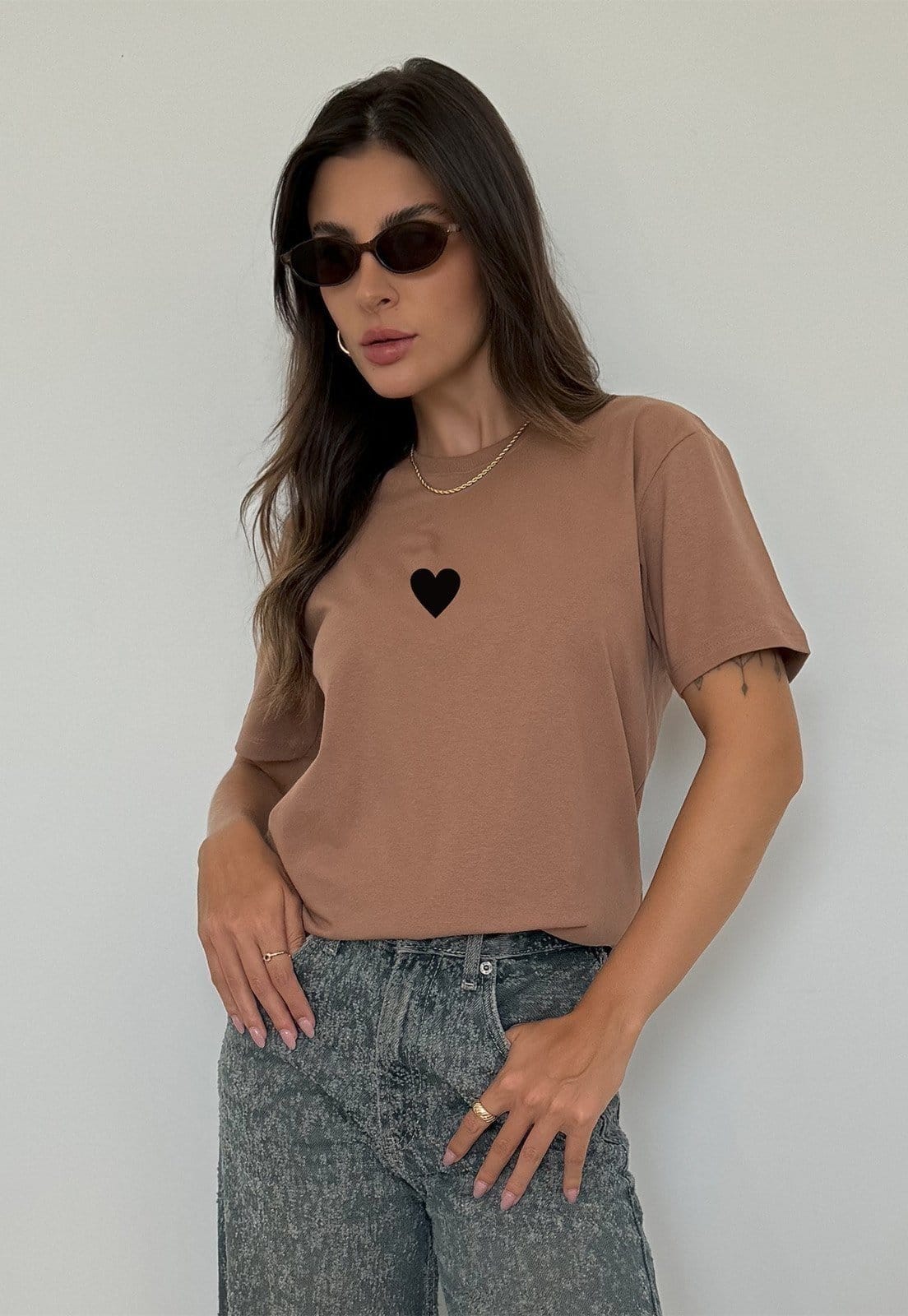 Camiseta Cianitas Estampa Coração