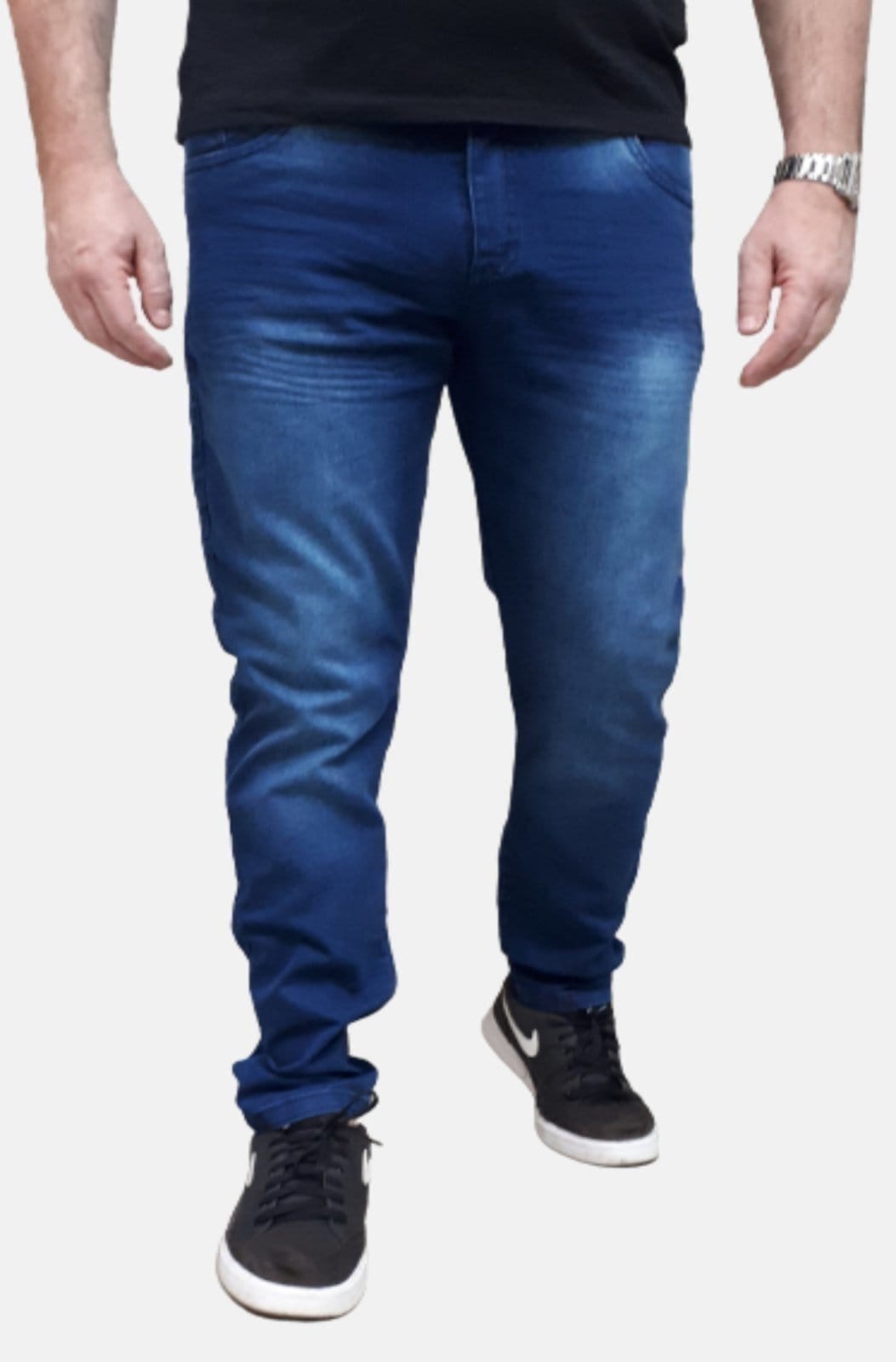 Vista 2 Calça Jeans Elastano Slim Estonada BOEN JEANS azul