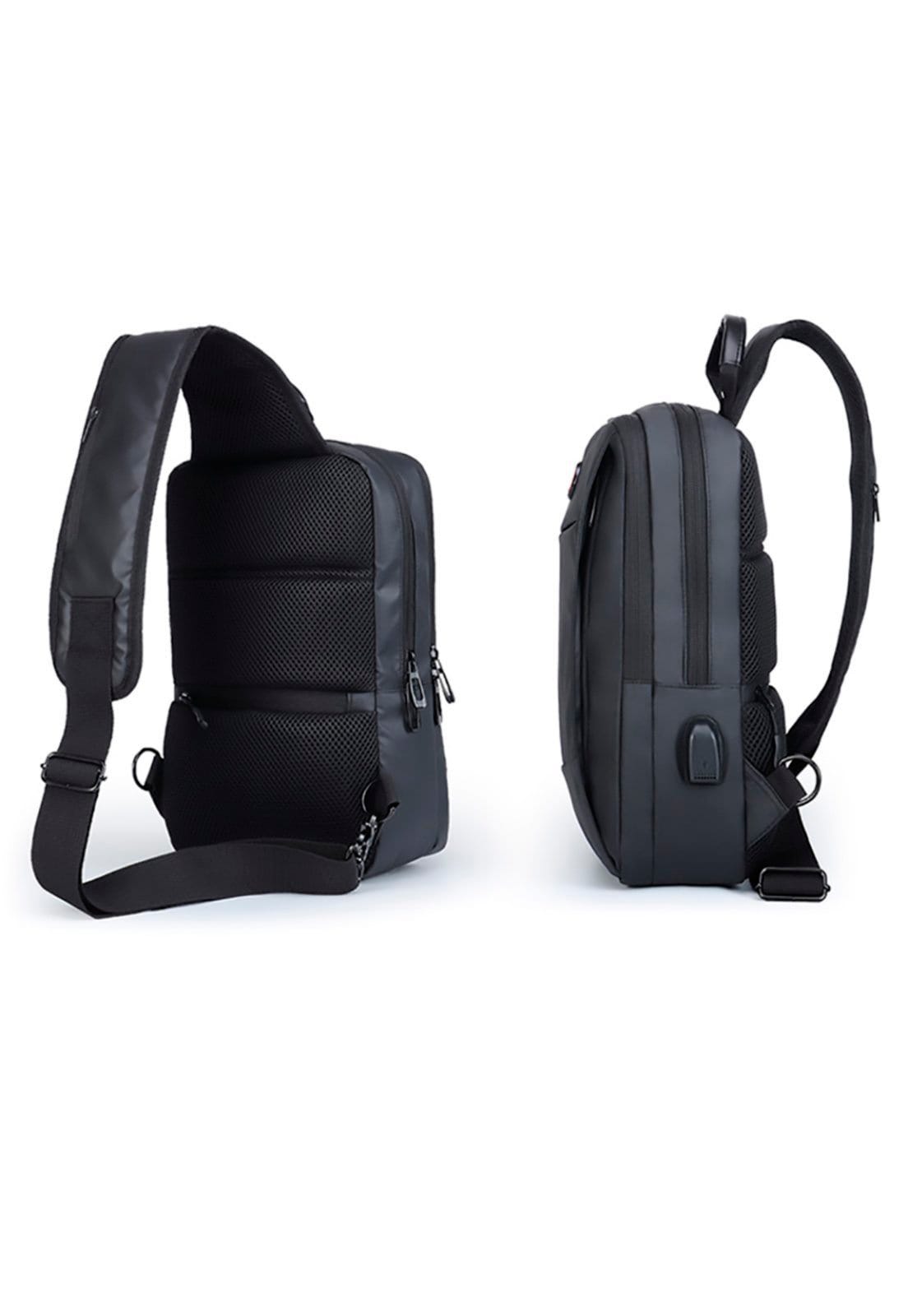Vista 2 Bolsa Shoulder Bag Executiva Transversal Saída USB Crossgear preto
