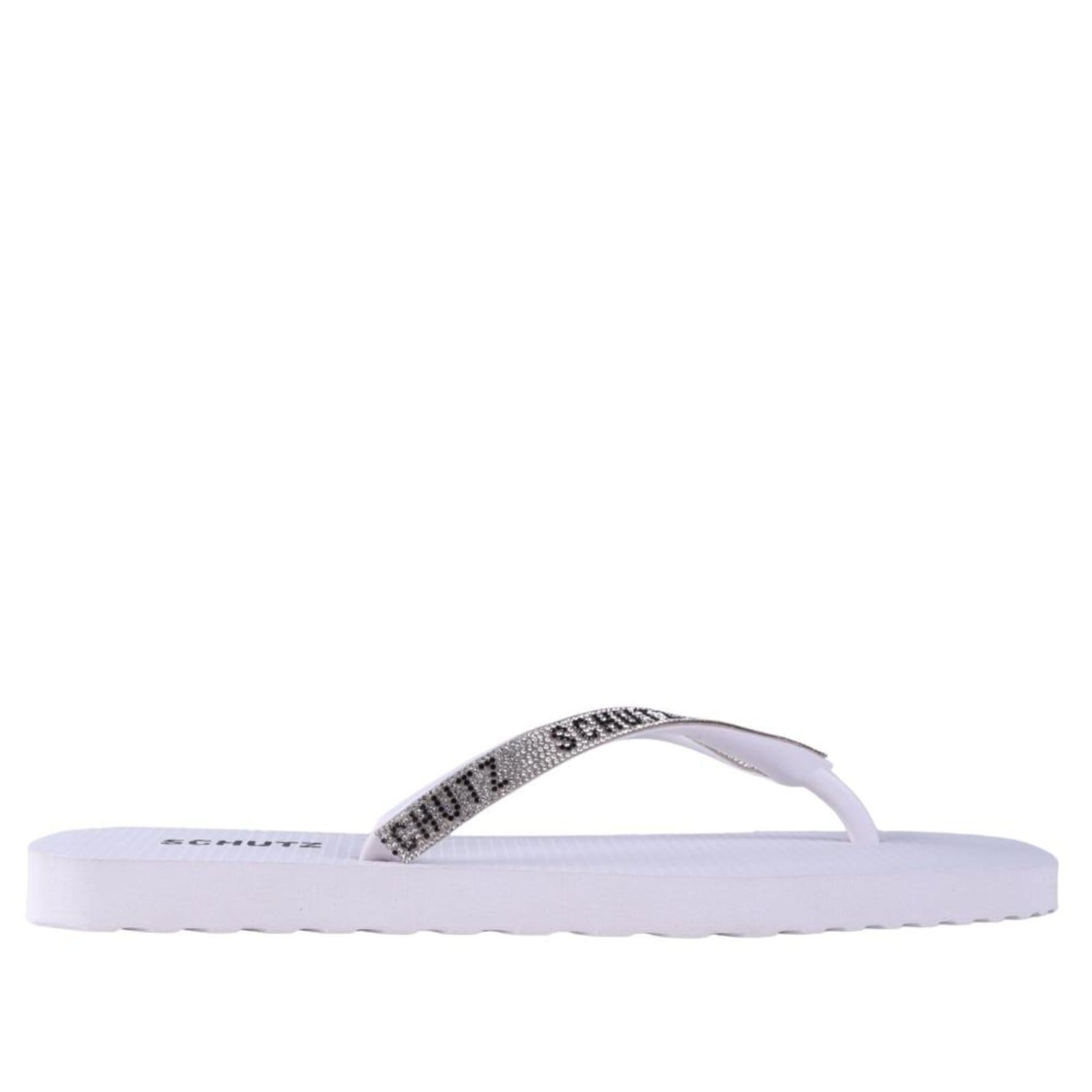 Chinelo Feminino Schutz Strass S22295001 White Incolor