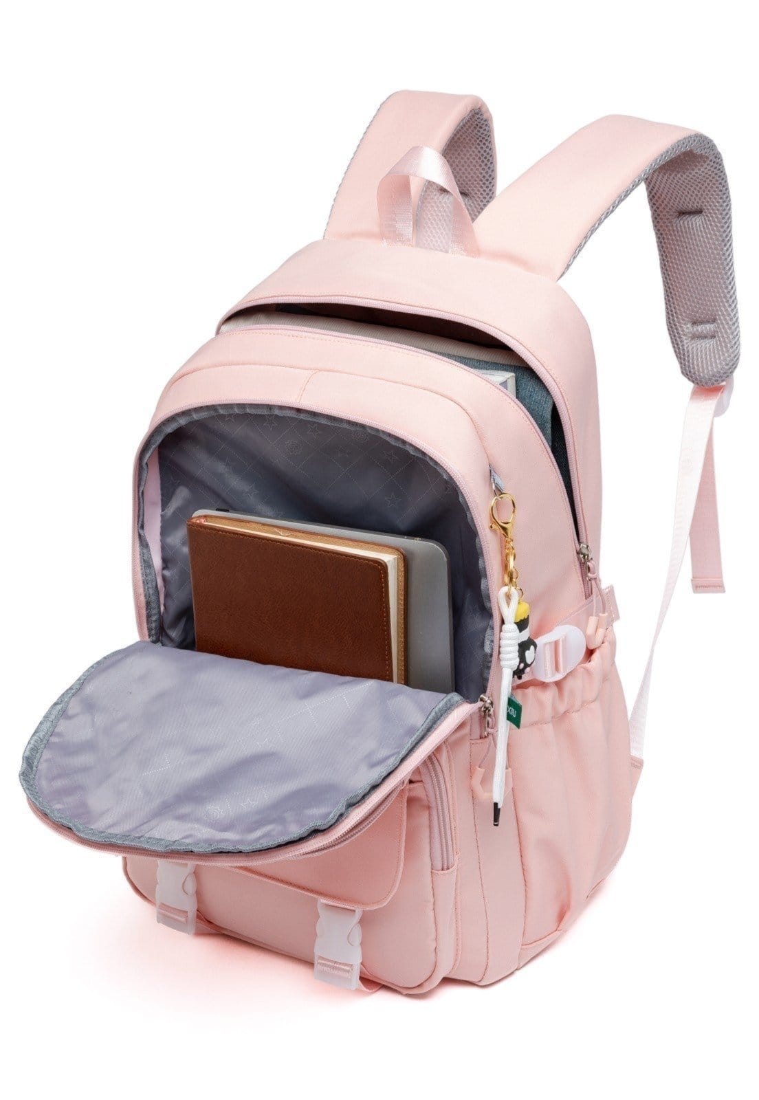 Vista 2 Infantil - Mochila Bolsa Yupe Feminina Juvenil Escolar Espaçosa Resistente YUPE rosa
