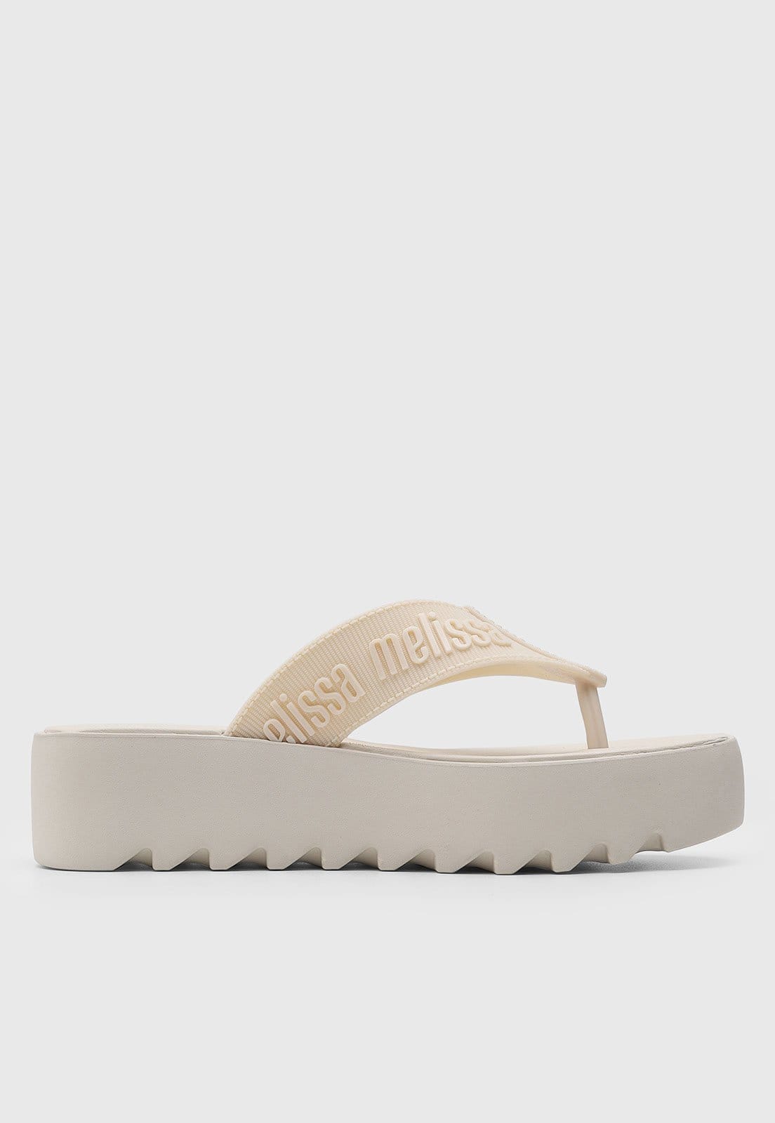 Vista 2 Sandália Feminina Melissa Alta Melissa bege
