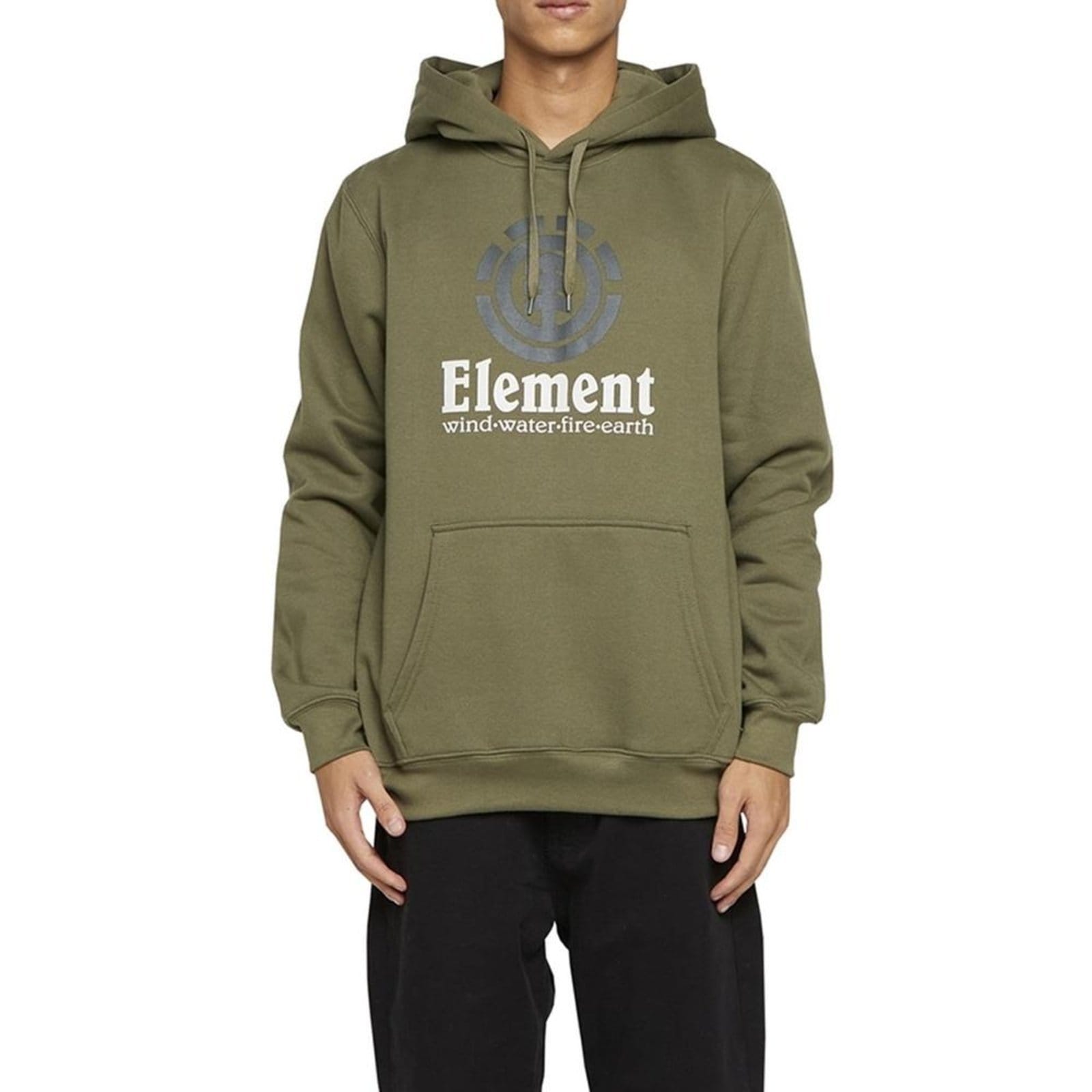 Vista principal Moletom Element Canguru Vertical 280G W24 Masculino Element verde