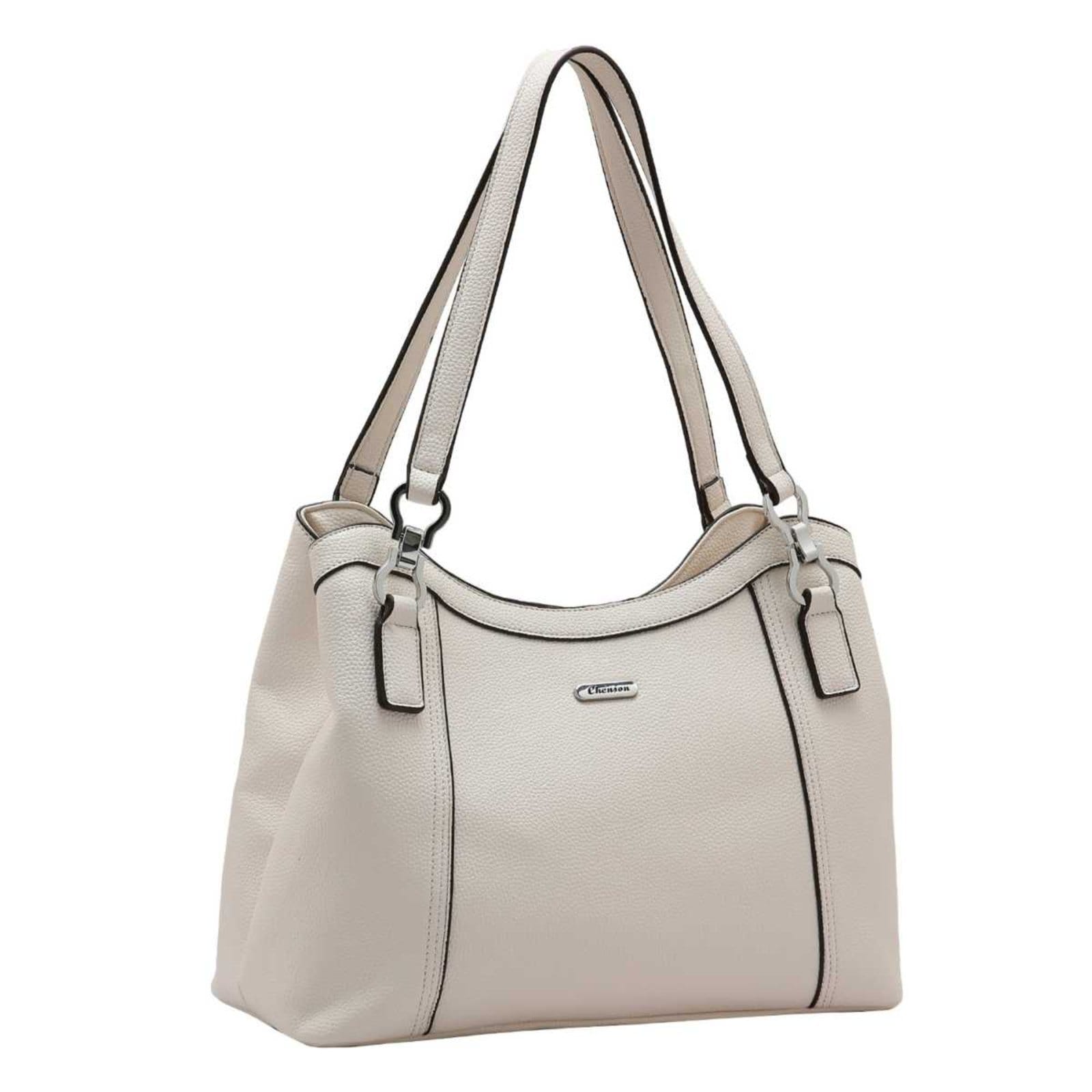 Vista principal Bolsa Feminina Chenson Textura Delicada 3485328 OFF WHITE Chenson off-white white