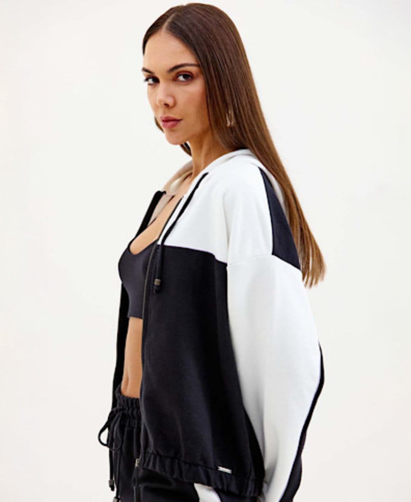 Vista principal Jaqueta com Capuz Triton Triton preto