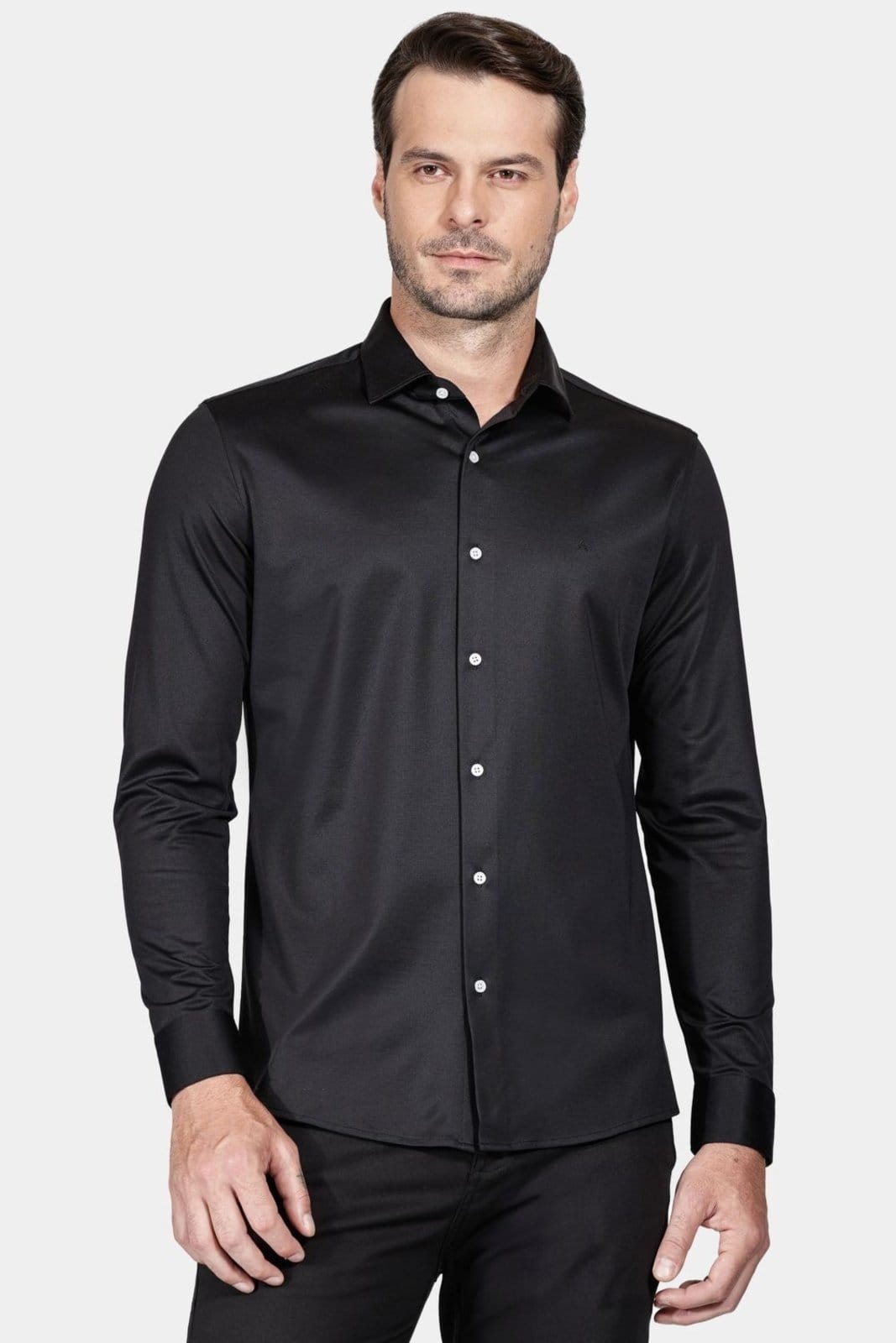 Camisa Aramis Slim Mercerizado Duplo Fio 70 Preto