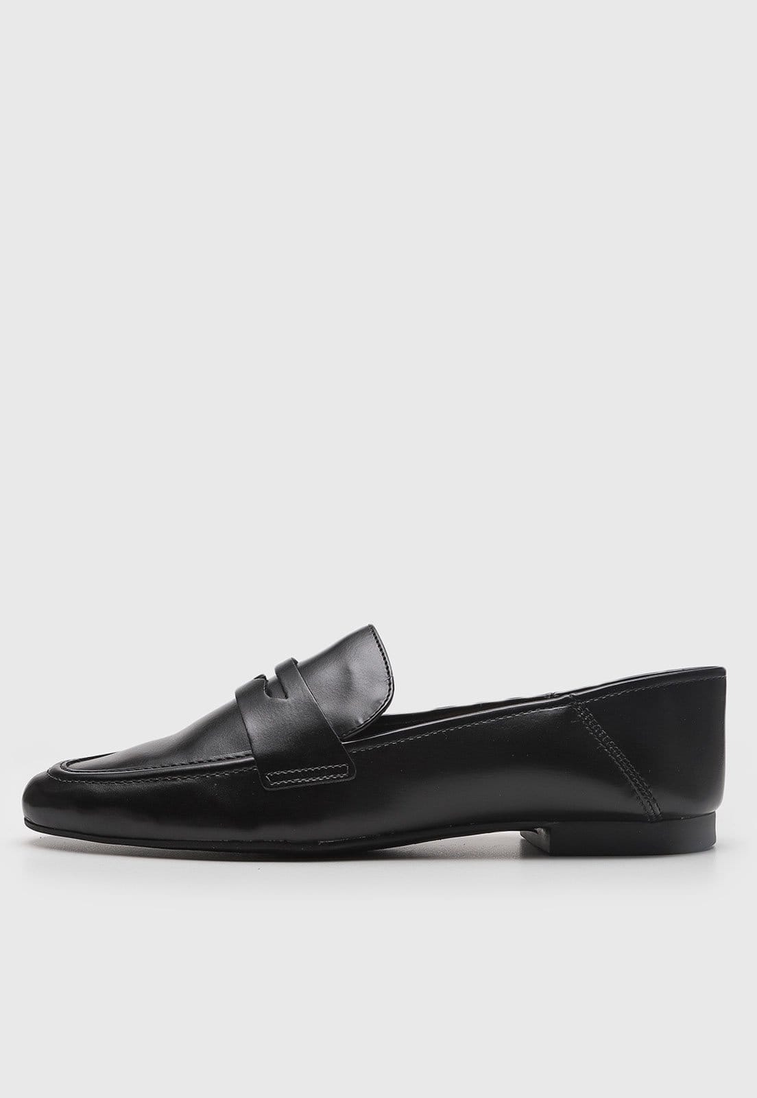 Vista principal Mocassim Feminino Arezzo Loafer Arezzo preto