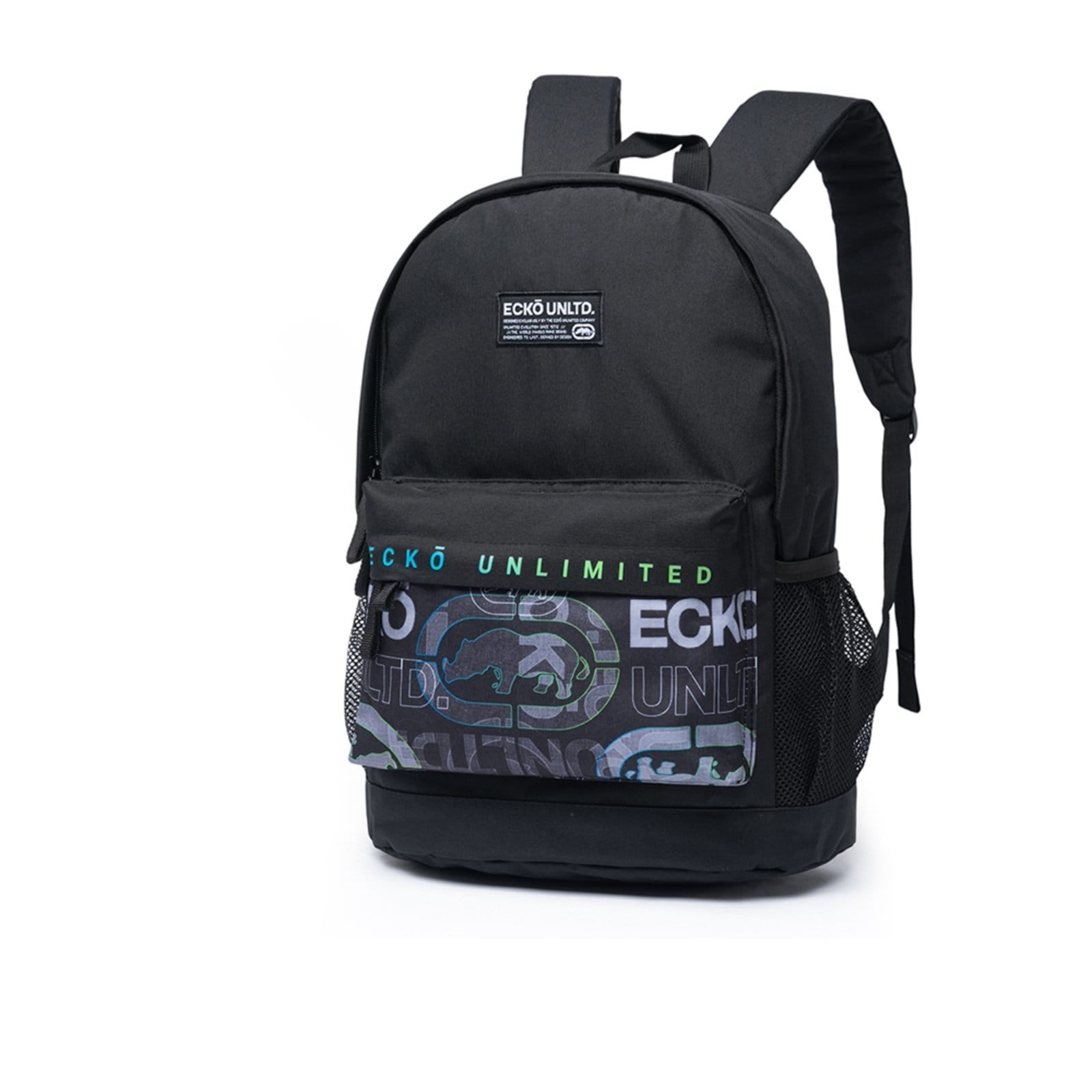 Vista 2 Mochila Masculina Ecko Estojo Escolar Bolsa Notebook Trabalho Reforçada Espaçosa Ecko preto