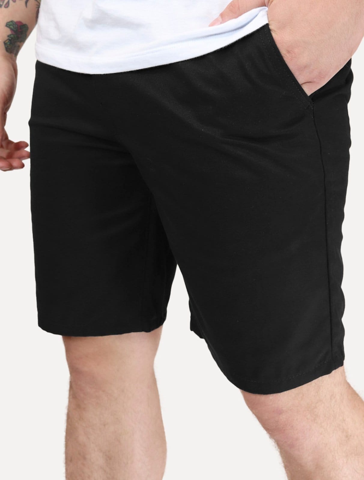 Bermuda Levis Masculina Sarja Chino Straight Preta