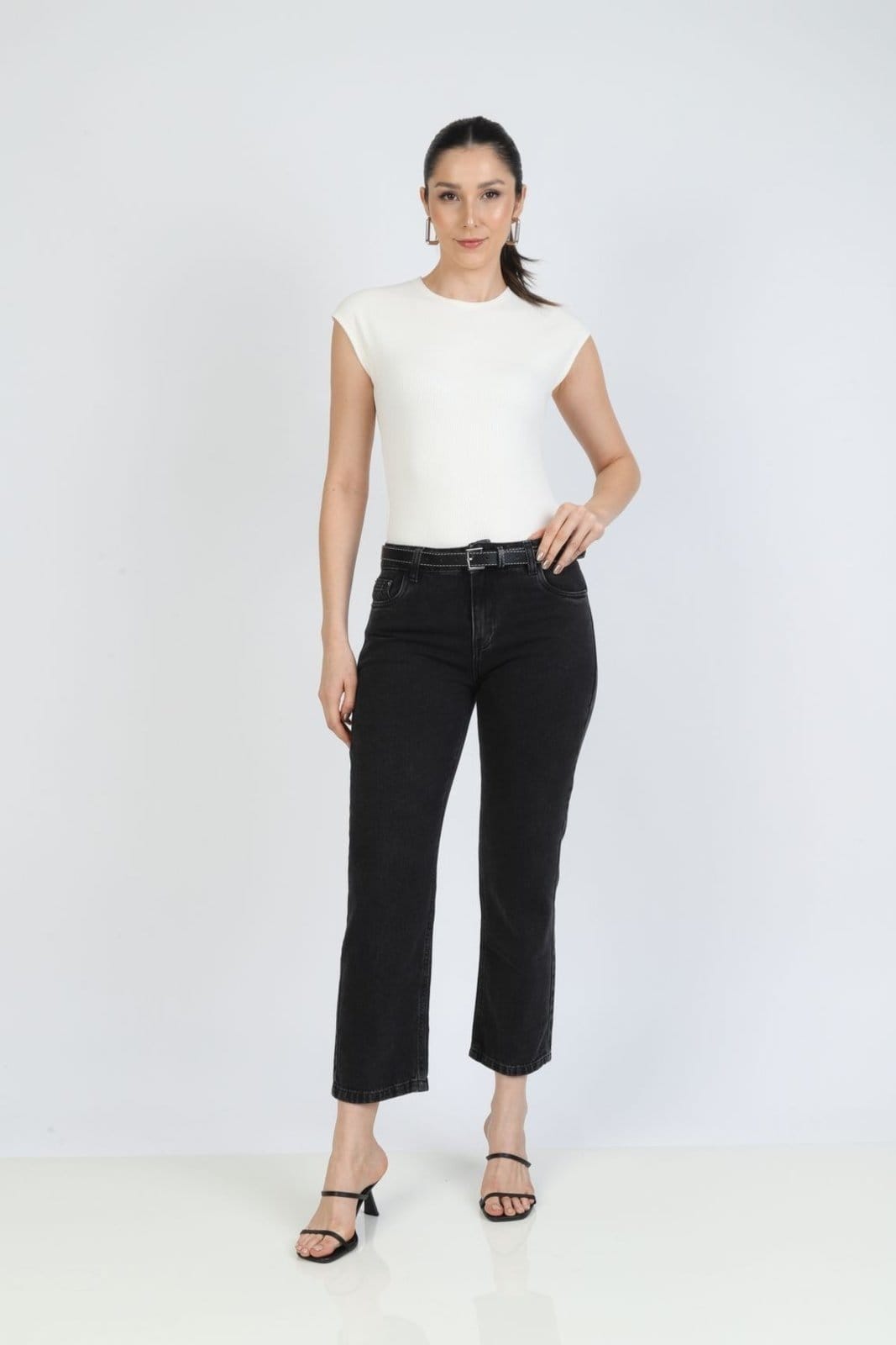 Vista principal Calça Mom Jeans 38 Gazzy azul