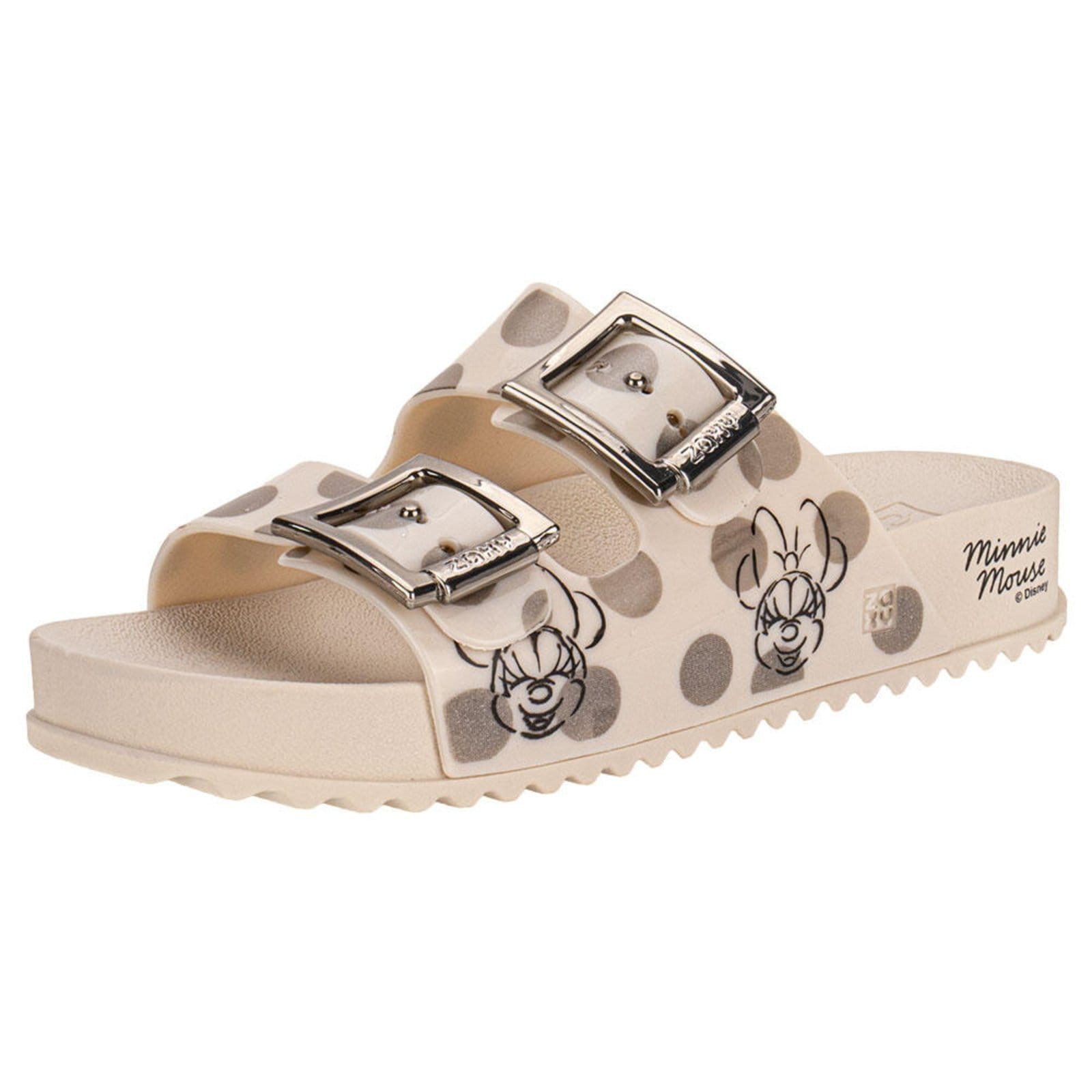 Vista 2 Sandália Feminina Conforto Mickey Joy Partner Zaxy 18262 3290262 Zaxy bege