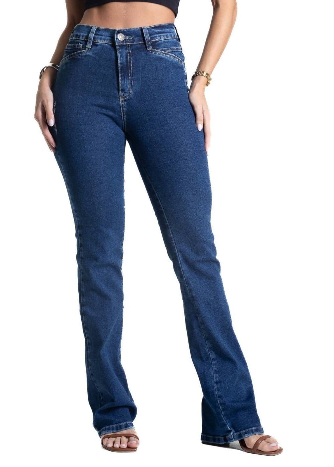 Vista principal Calça Jeans Sawary Boot Cut - 281260 Sawary azul
