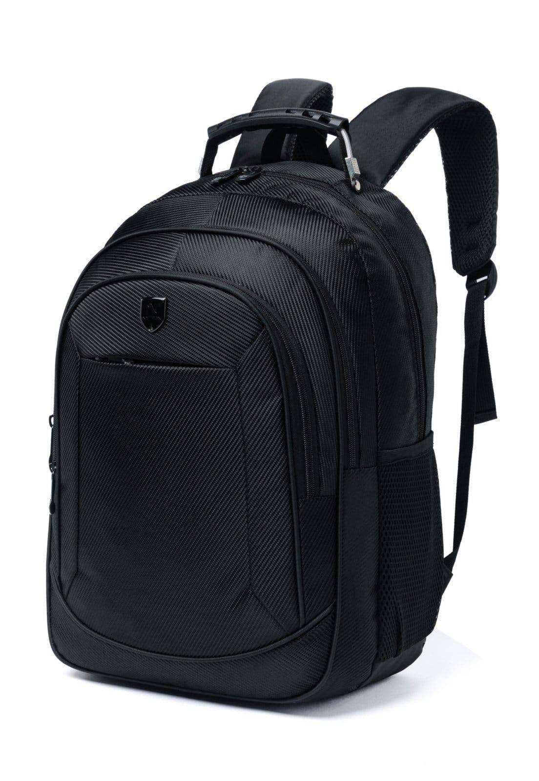 Vista 2 Mochila Bolsa Nytron Executiva Masculina Espaçosa Trabalho Reforçada Nytron preto