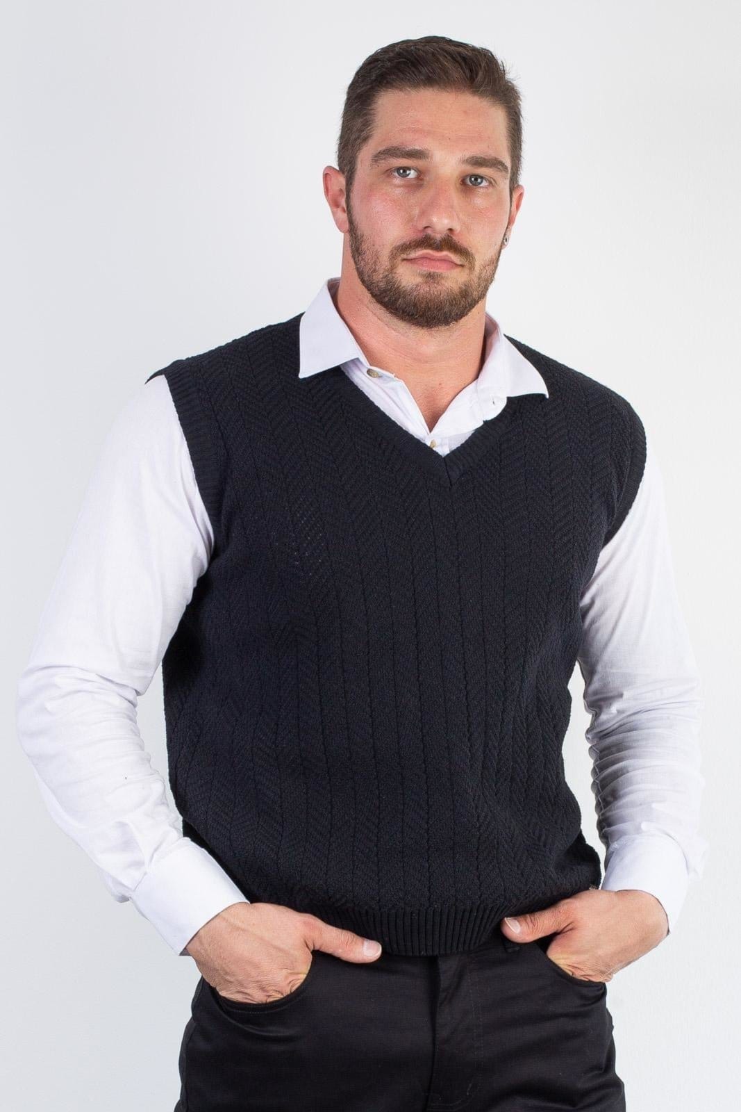 Vista principal Colete Malha 50009 Enluaze preto