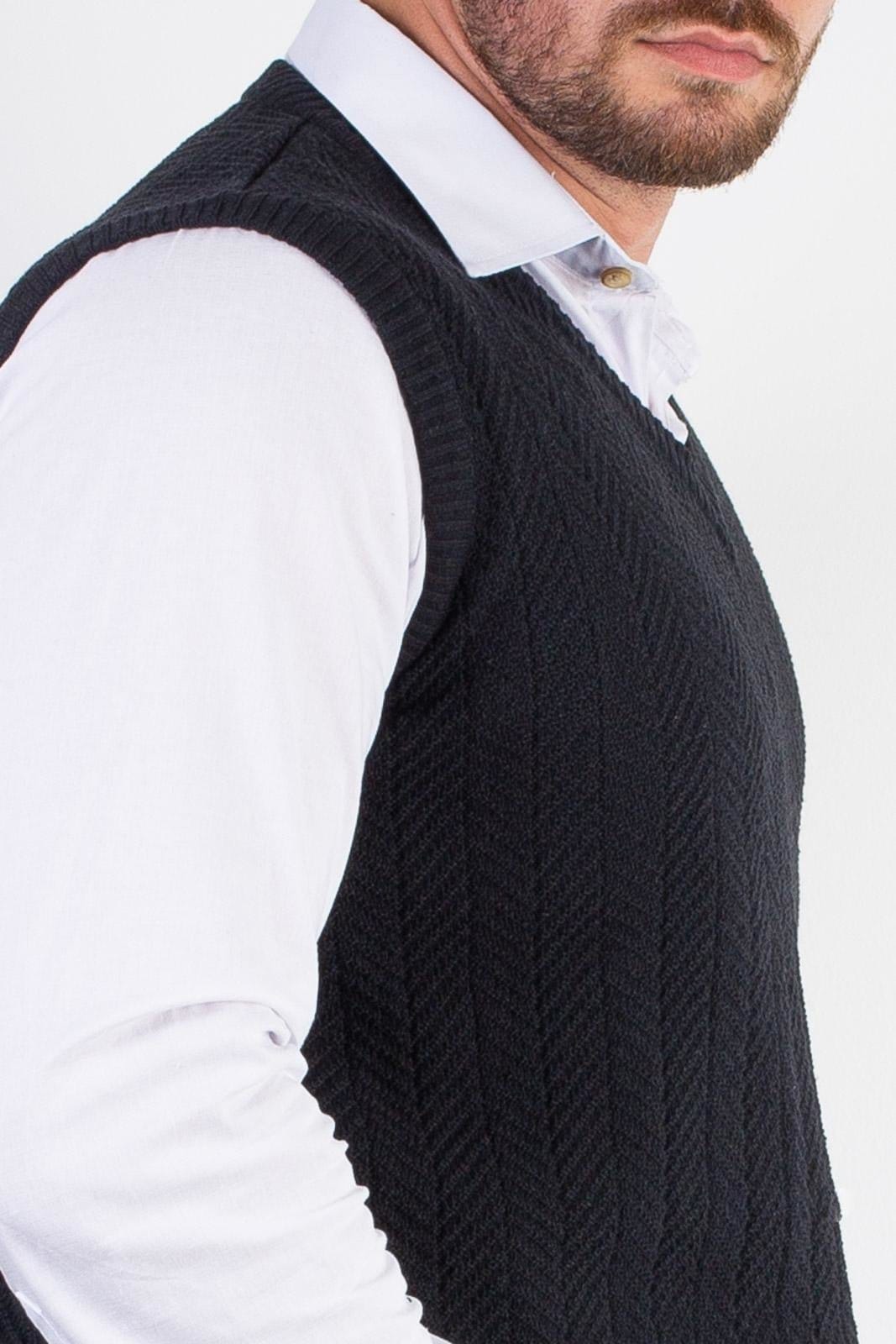 Vista 2 Colete Malha 50009 Enluaze preto