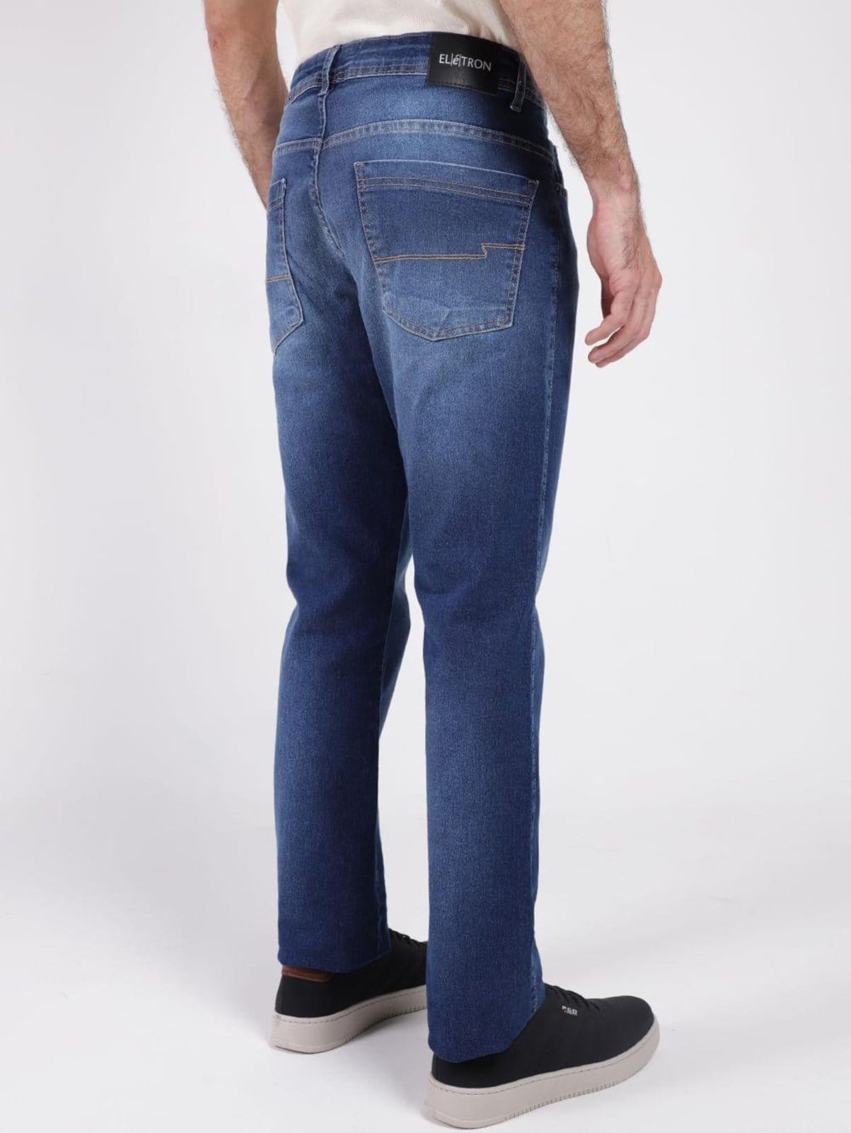 Vista 2 Calça Jeans Slim Elétron Masculina Elétron azul