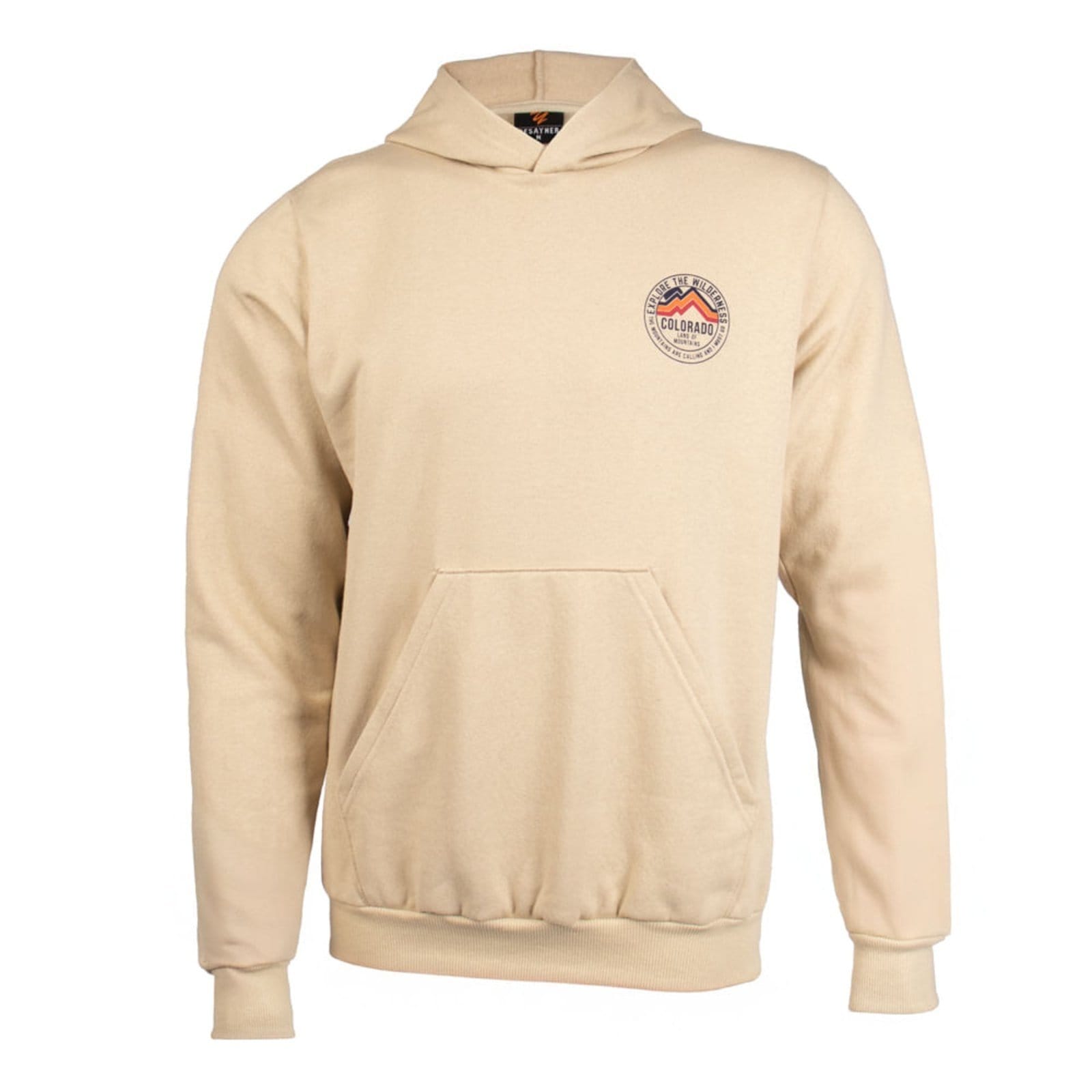 Vista principal Moletom Masculino Desayner Capuz Estampa Colorado Desayner bege