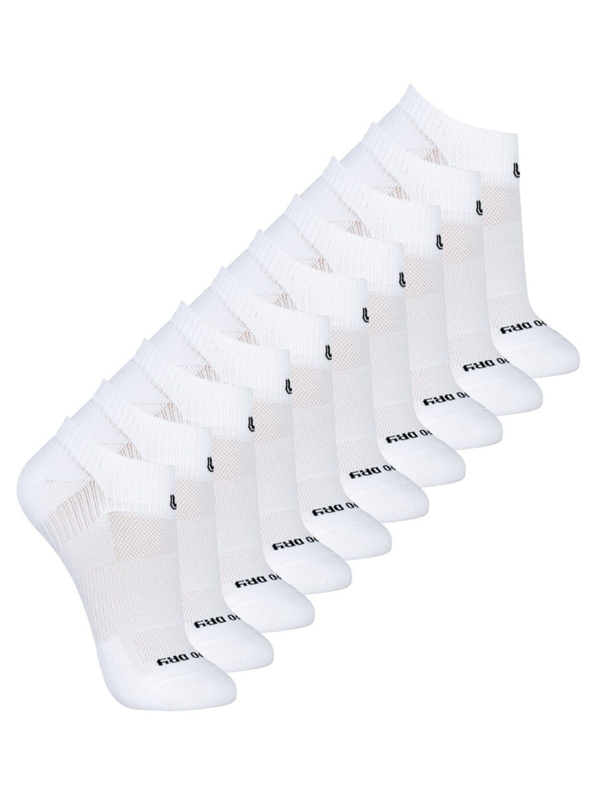 Vista principal Kit com 10 Meias Performance Corrida Lupo Lupo branco