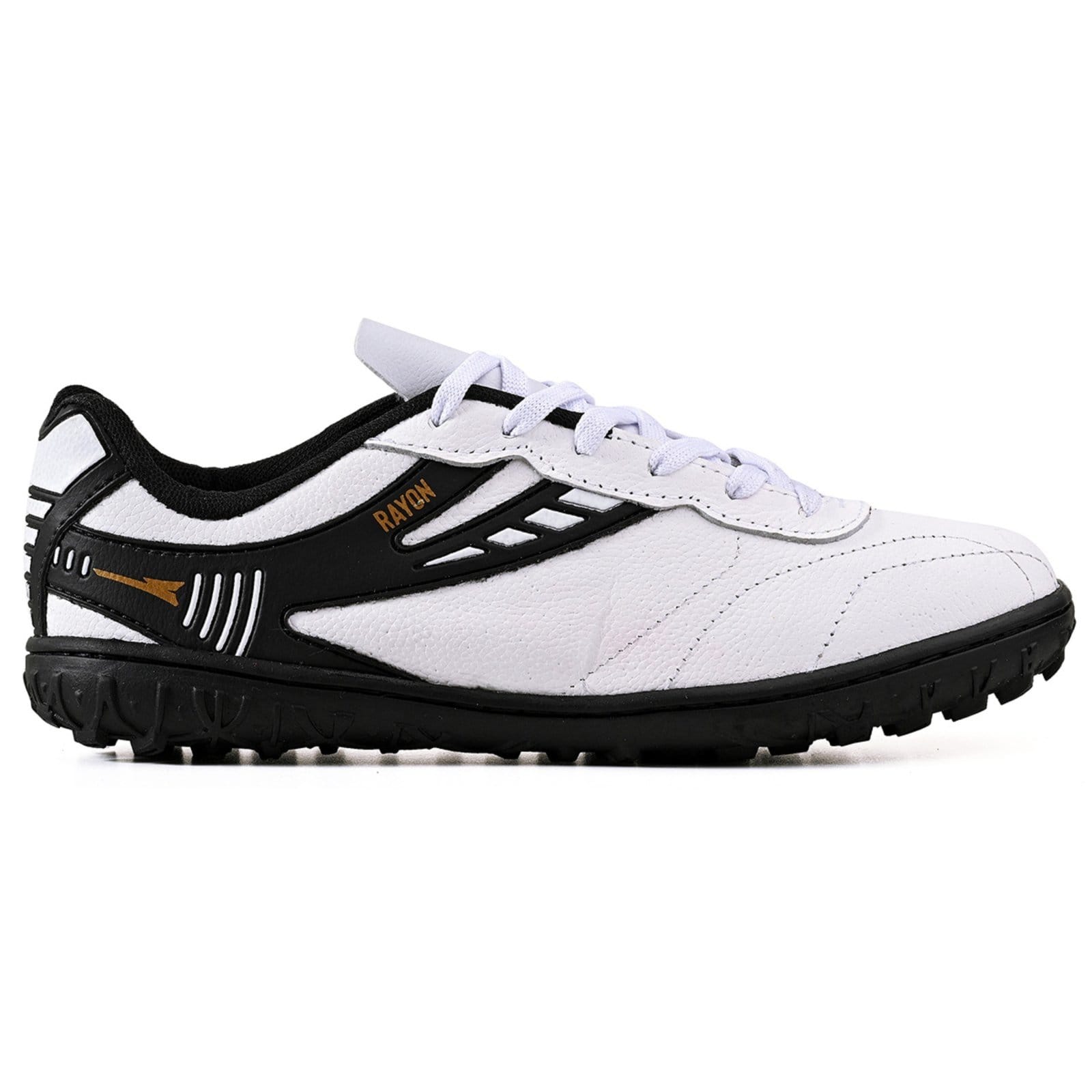 Vista 2 Chuteira Futebol Society Profissional Masculina em Couro Para Grama Sintetica + Meião CALCADOS LGHT LIGHT branco