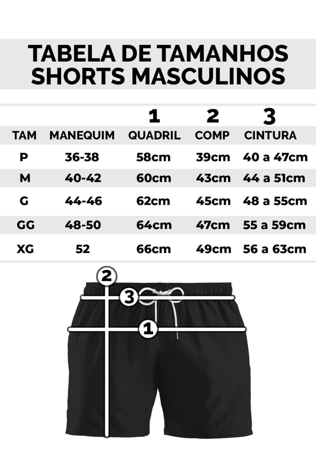 Vista 2 Kit 3 Bermudas Tactel Masculinos Listrados Pra Academia Dulk estampado
