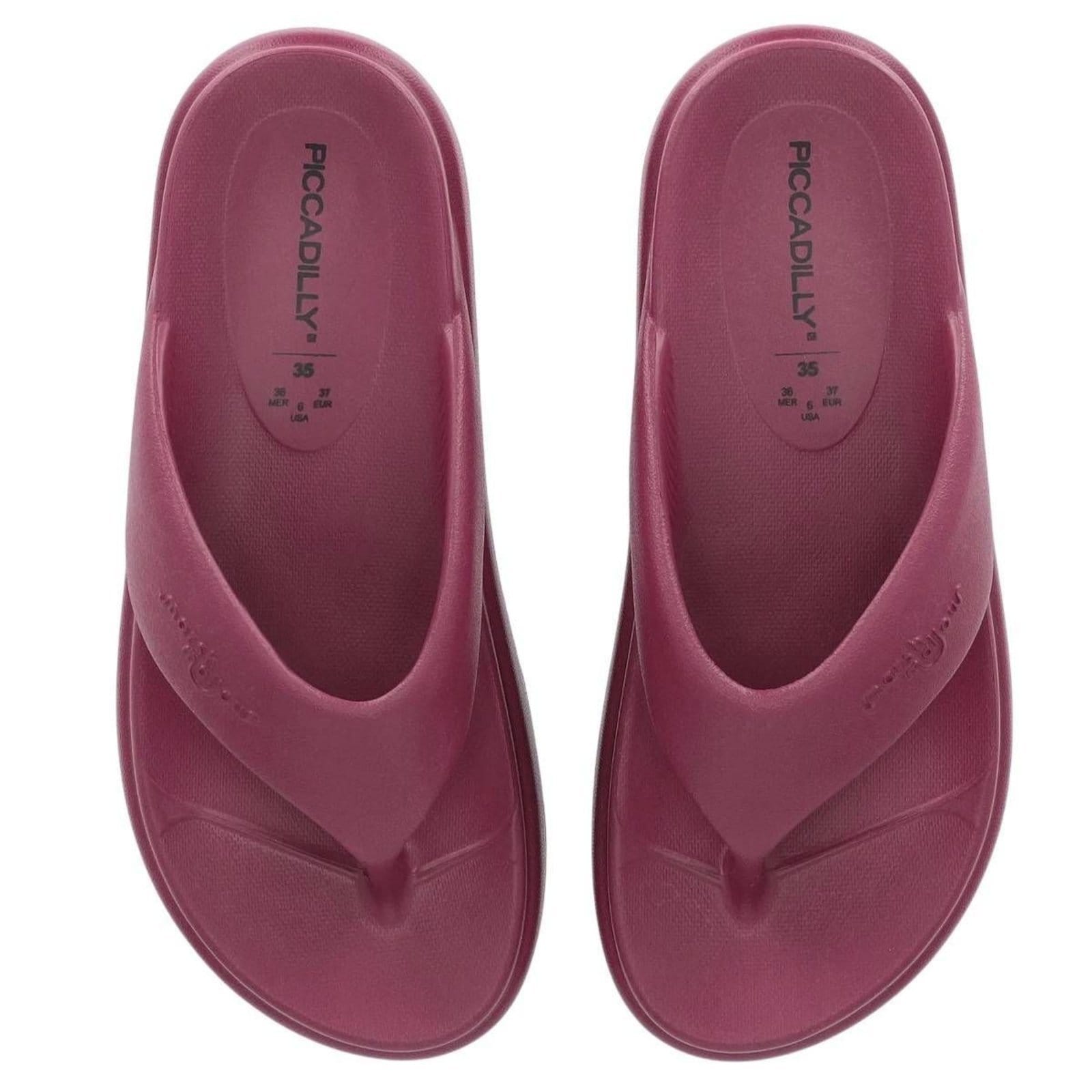 Vista 2 Chinelo Piccadilly Marshmallow Plataforma Feminino Piccadilly rosa