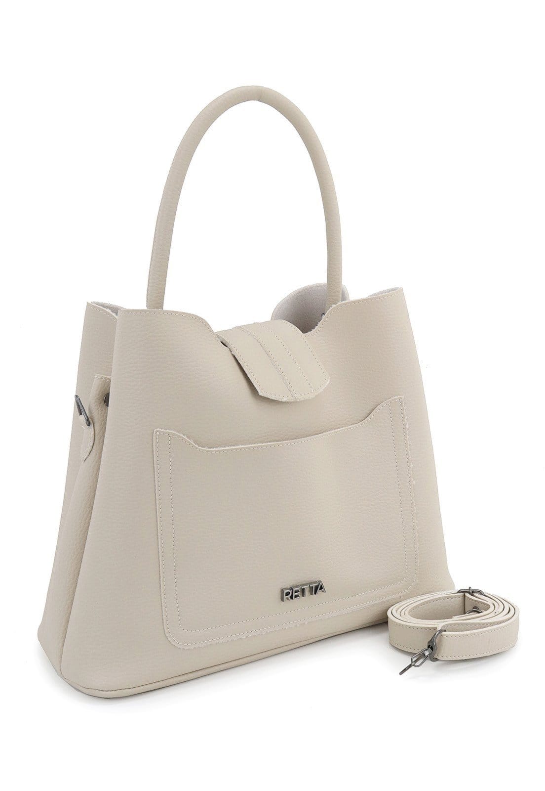 Bolsa Feminina Tira Colo Transversal e de Ombro Retta Oficial Marfim