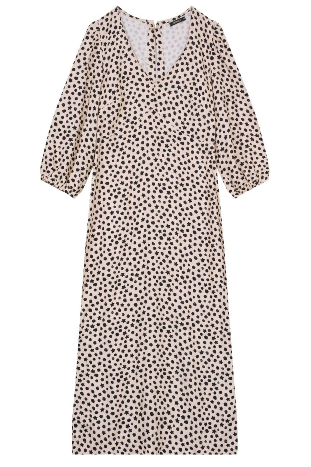 Vista 2 Vestido feminino midi estampado Essendi Off-white Essendi off-white white