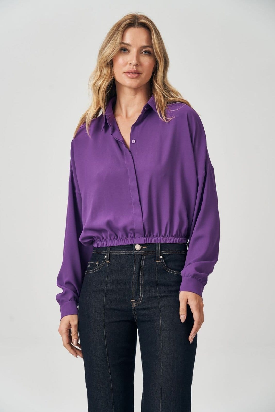 Camisa Barra Elástico Feminina Acostamento