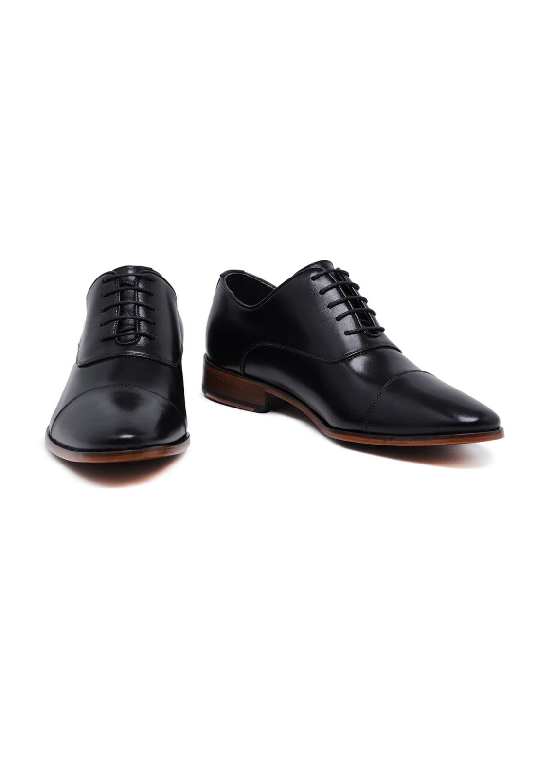 Vista 2 Sapato Oxford Social Malbork em Couro Sola Couro 124P Malbork preto