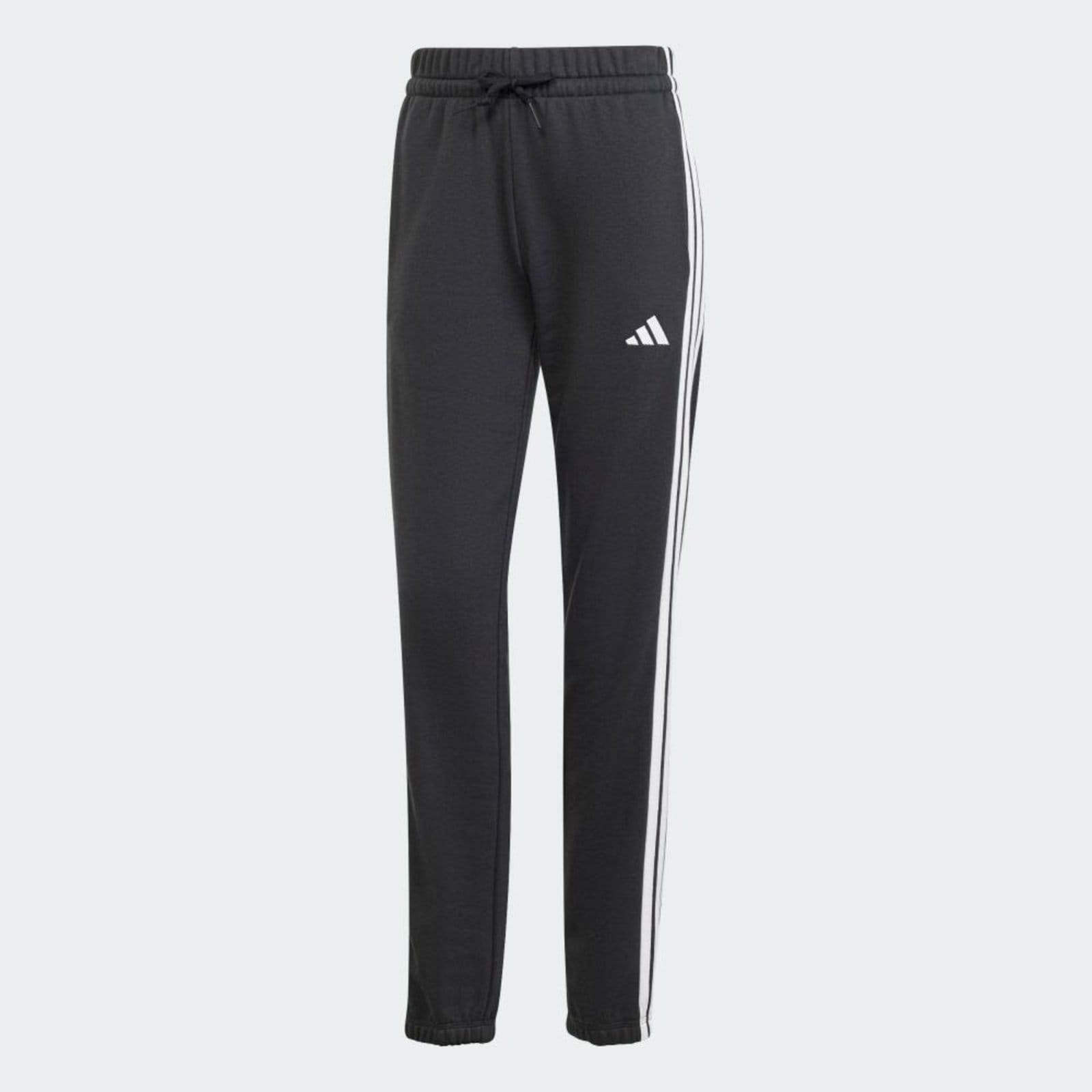 Vista 2 Calça Essentials French Terry Cuffed 3 listras adidas Sportswear adidas Sportswear preto