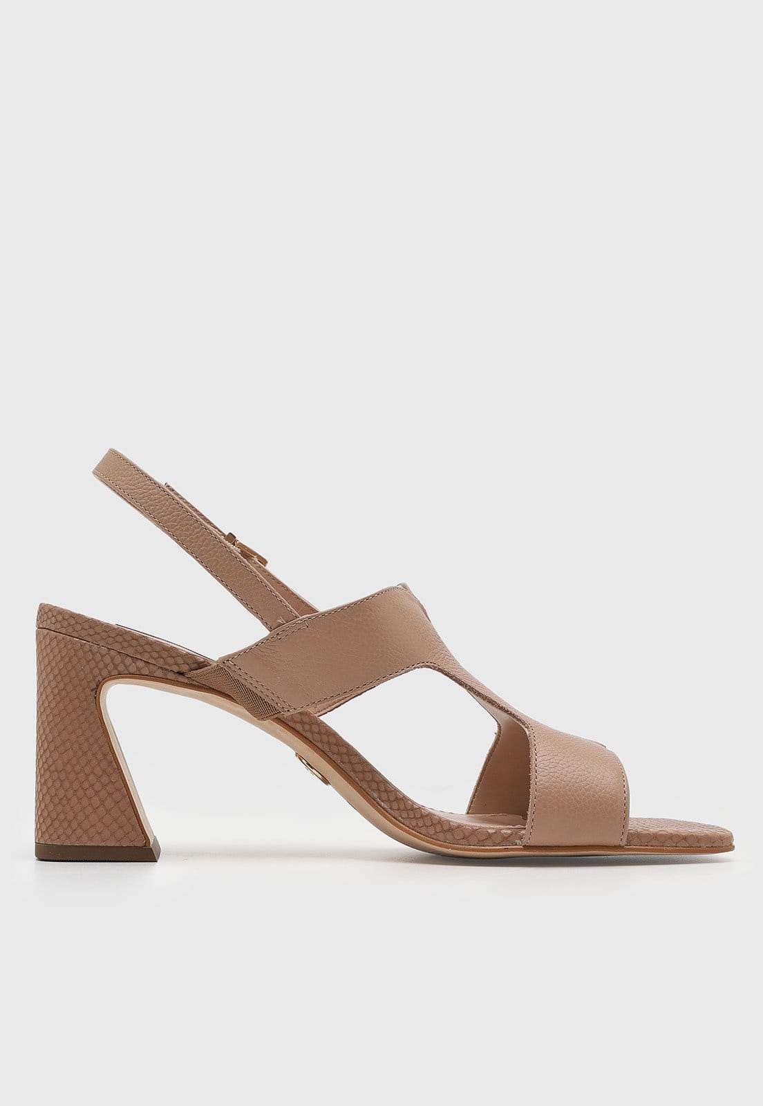 Vista 2 Sandália Feminina Jorge Bischoff Salto Grosso Jorge Bischoff nude