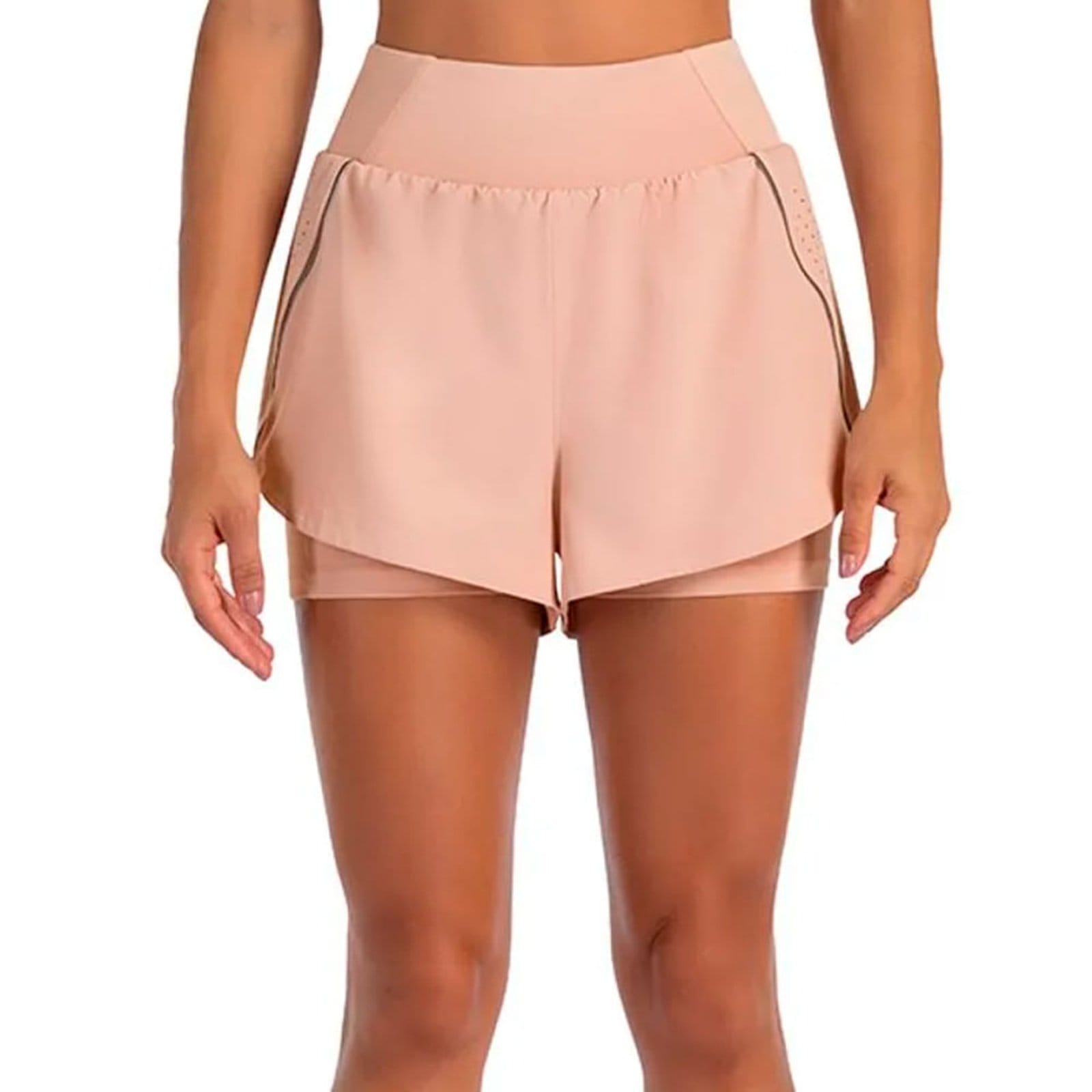Short Feminino Olympikus Ultra 2 em 1 Dryaction Claro