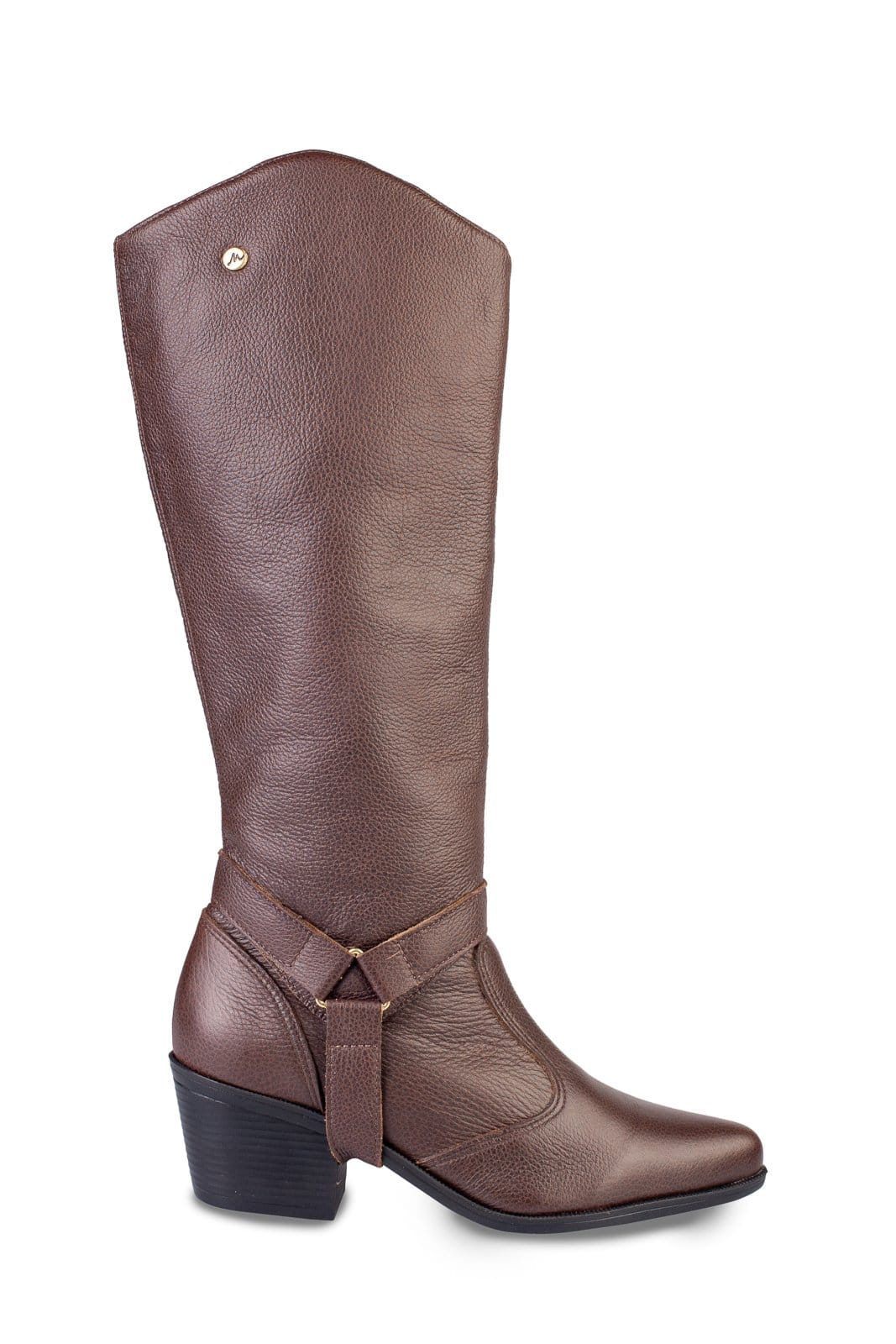 Vista principal Bota Andrea Vinci de couro 2 em 1 montaria 003 - Café Andrea Vinci preto