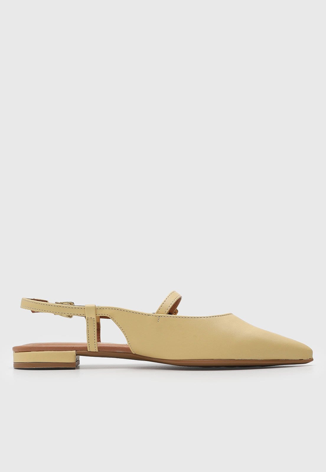 Vista 2 Sapatilha Feminina Vizzano Bico Fino Ajuste Fivela Amarela VIZZANO amarelo