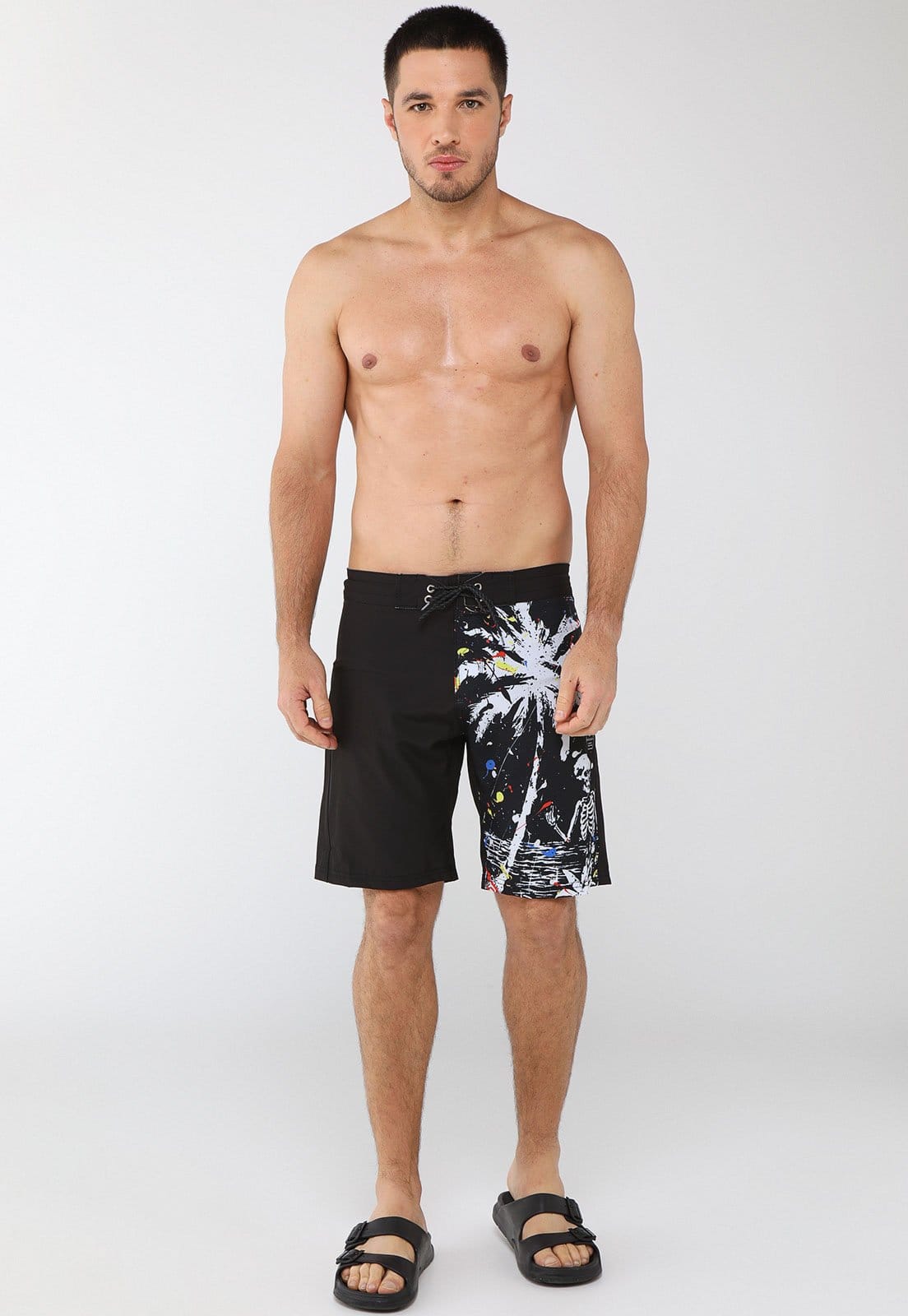 Vista 2 Boardshort Masculino Vissla Skull Island Vissla preto