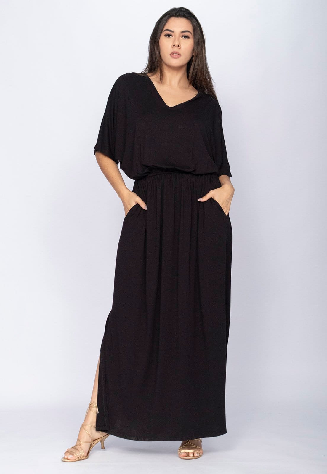 Vestido CabanaFree Longo Plus Malha