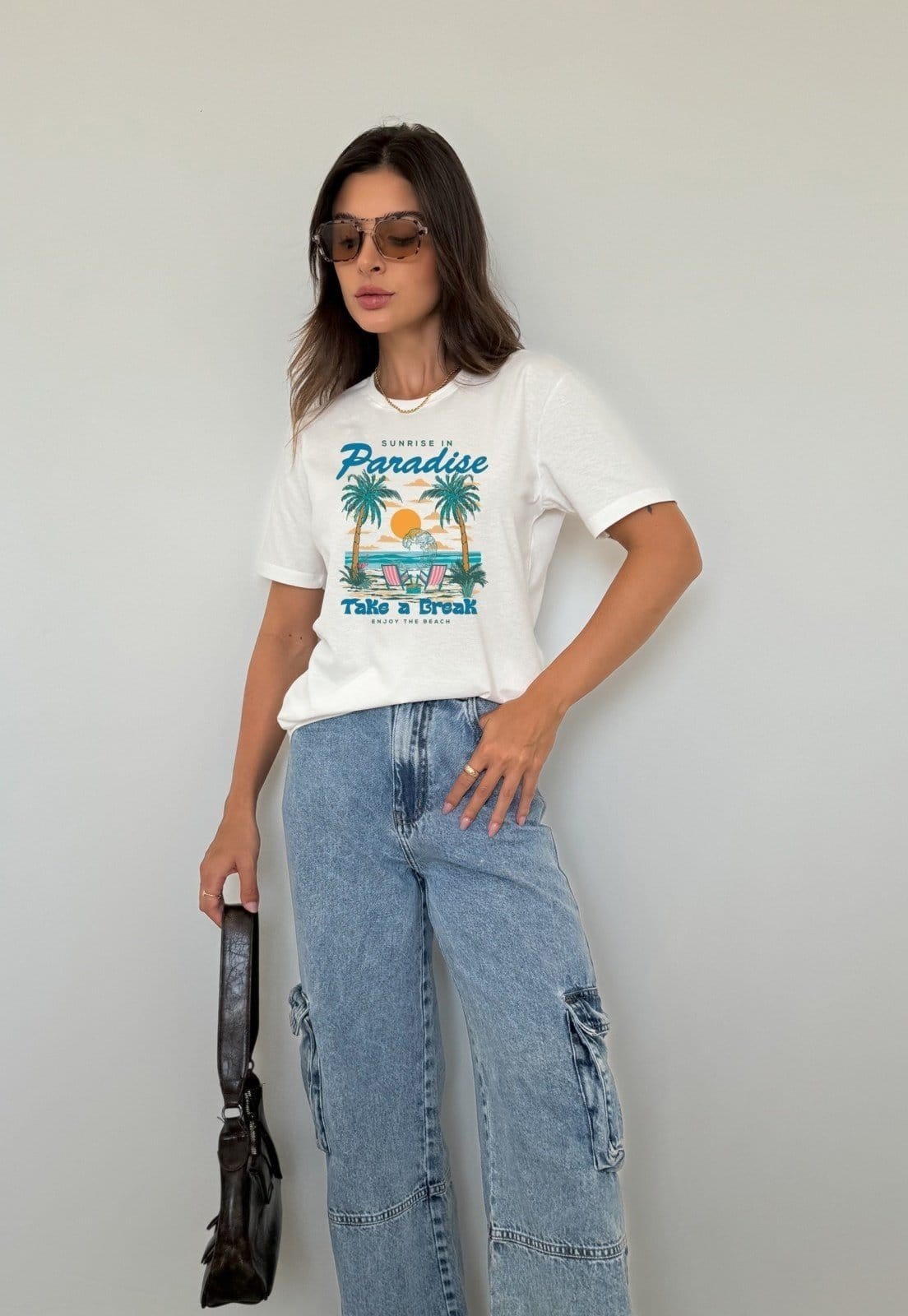 Camiseta Cianitas Off Estampa Paradise - 2