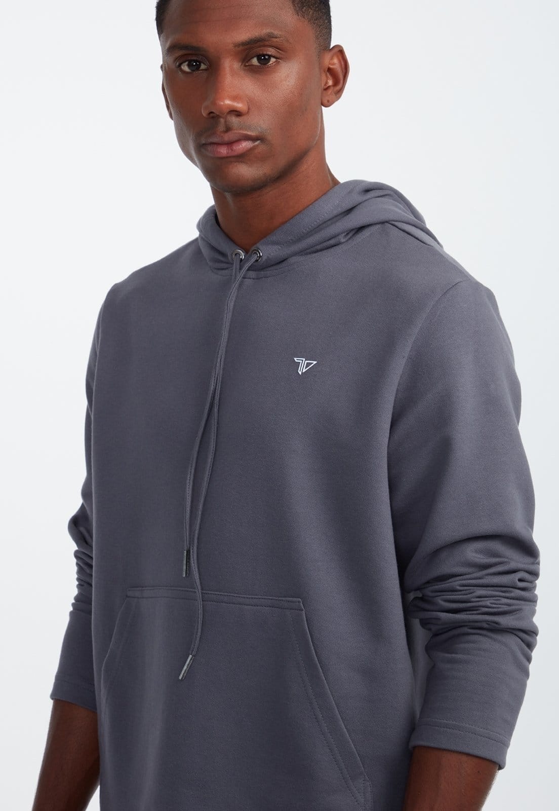 Vista 2 Blusão Moletom Traymon Com Capuz Chumbo Traymon cinza