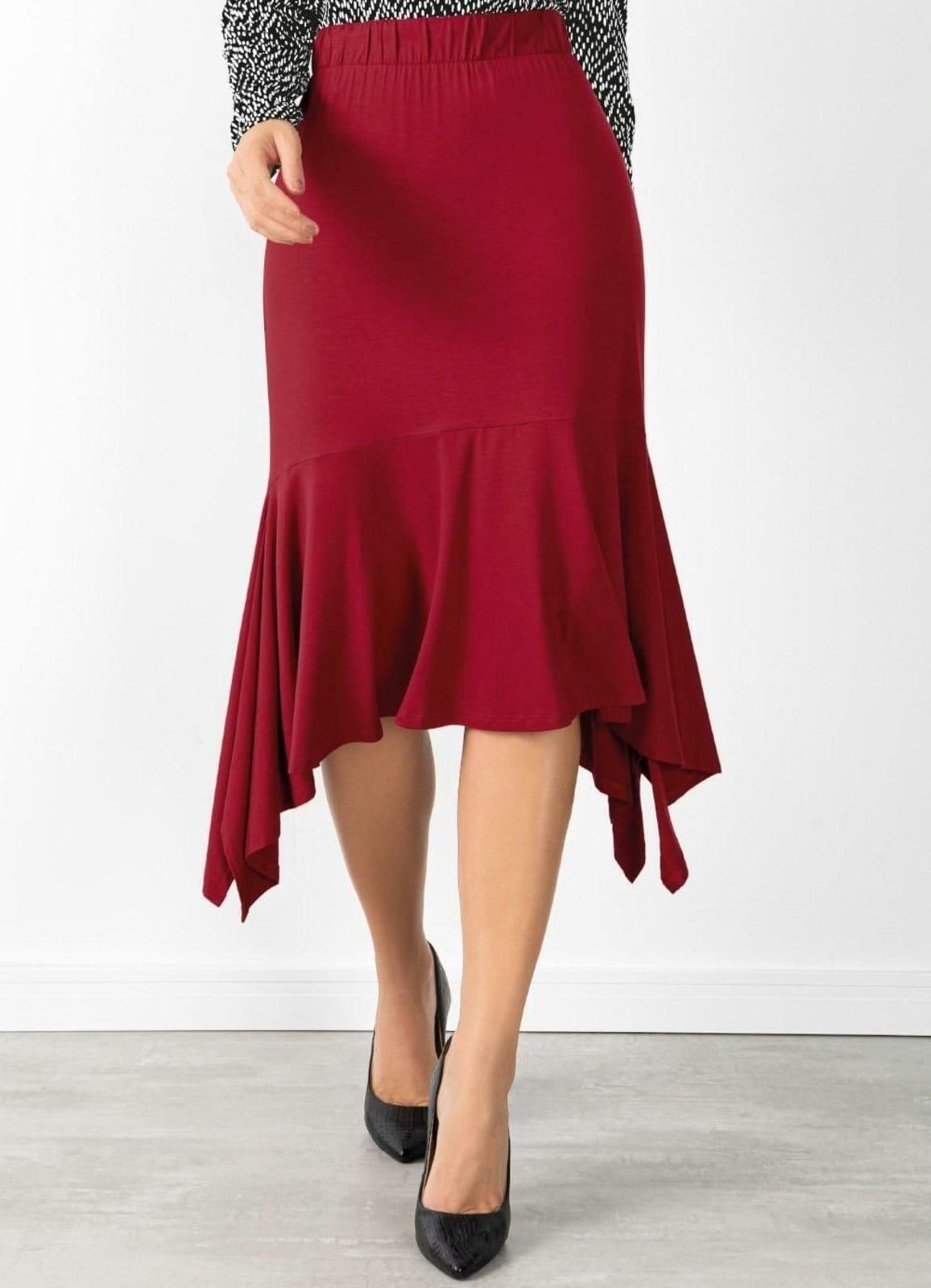 Saia Pontas Vermelha Colorido