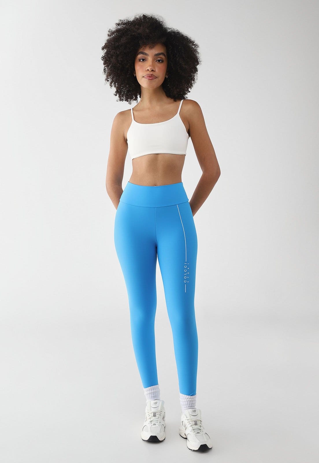 Vista 2 Calça Legging Feminina Colcci Sport Cintura Alta Colcci Sport marrom