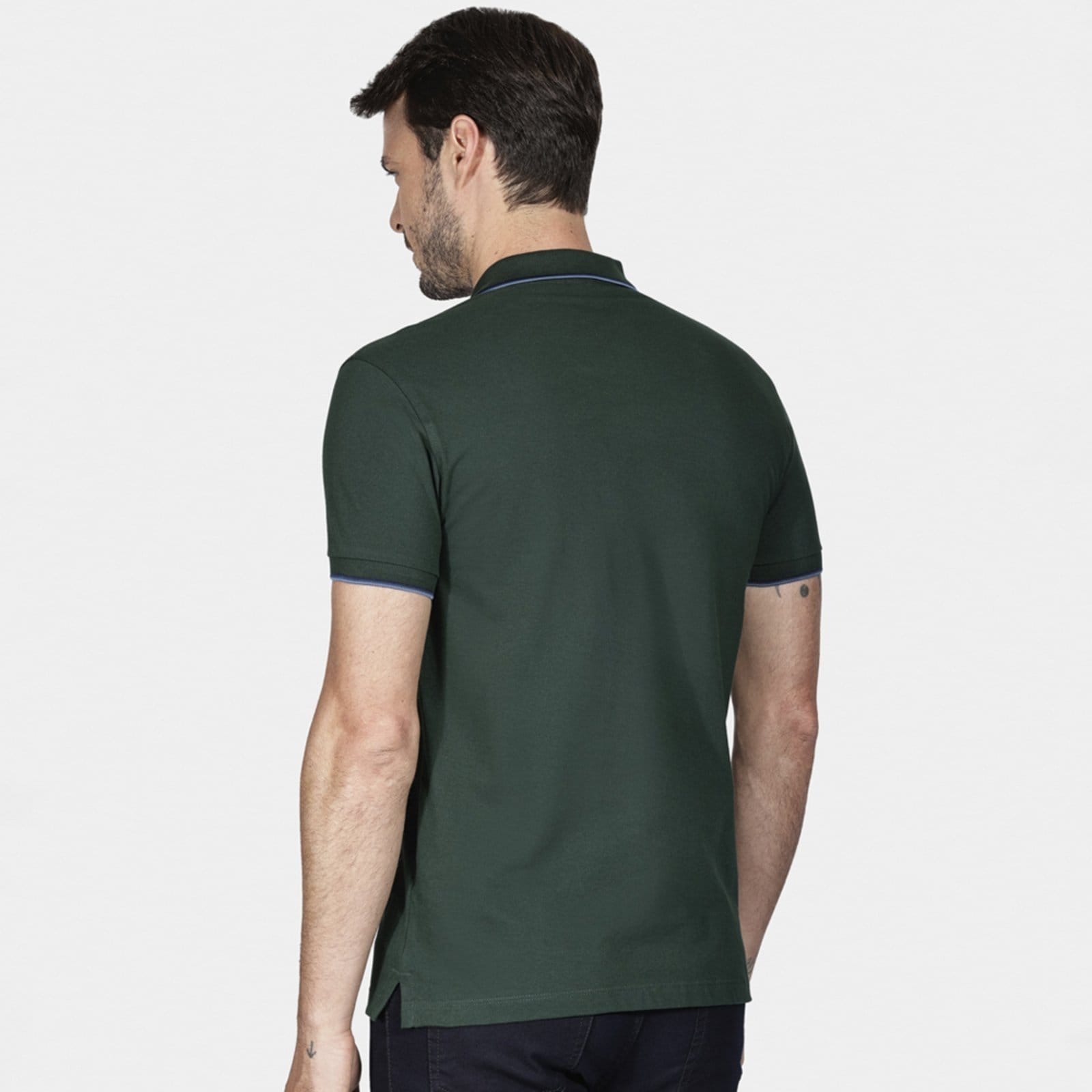 Vista 2 Camisa Polo Aramis Basica 4 Frisos Ou25 Masculino Aramis verde