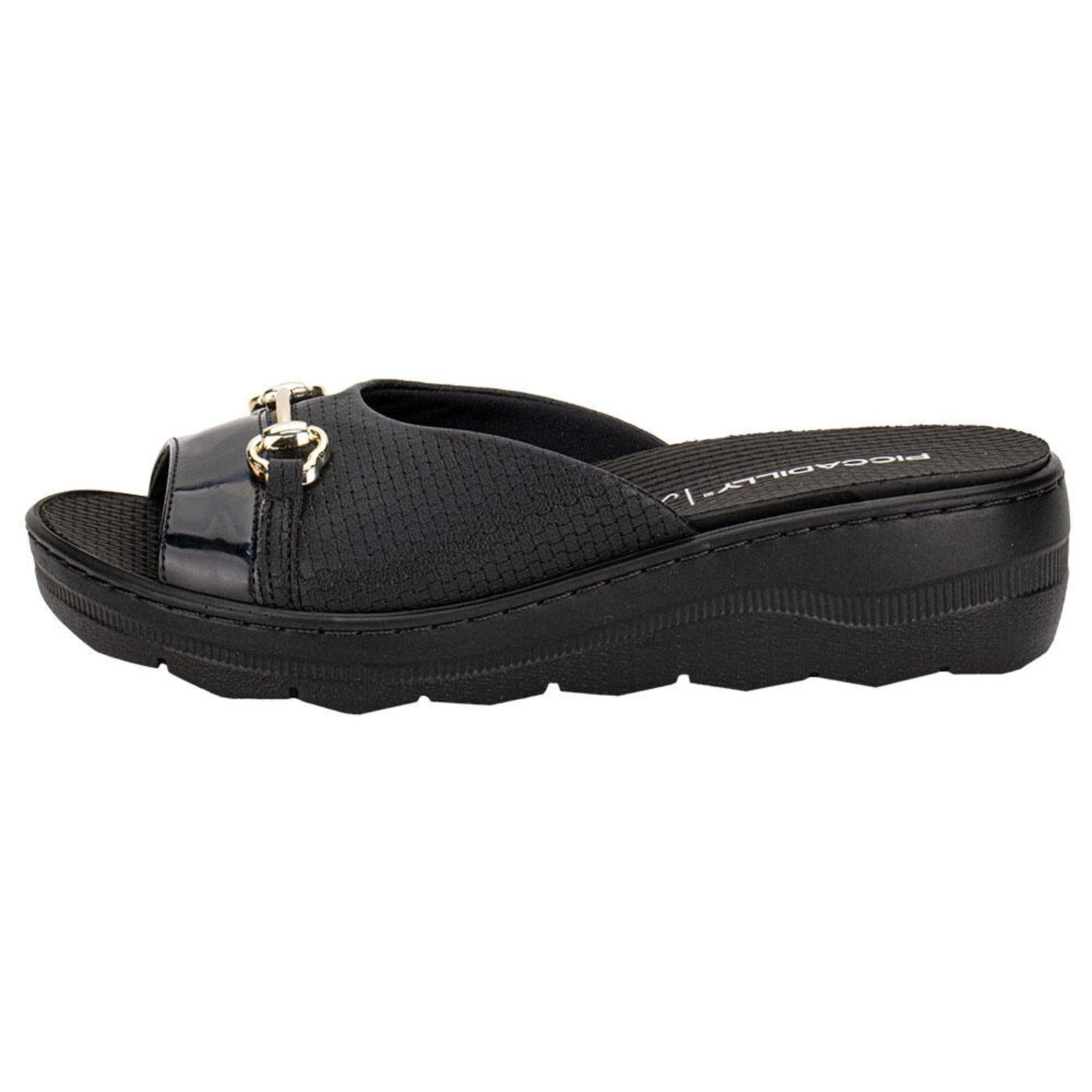 Vista 2 Tamanco Feminino Anabela Piccadilly 568060 A0088060 Piccadilly preto