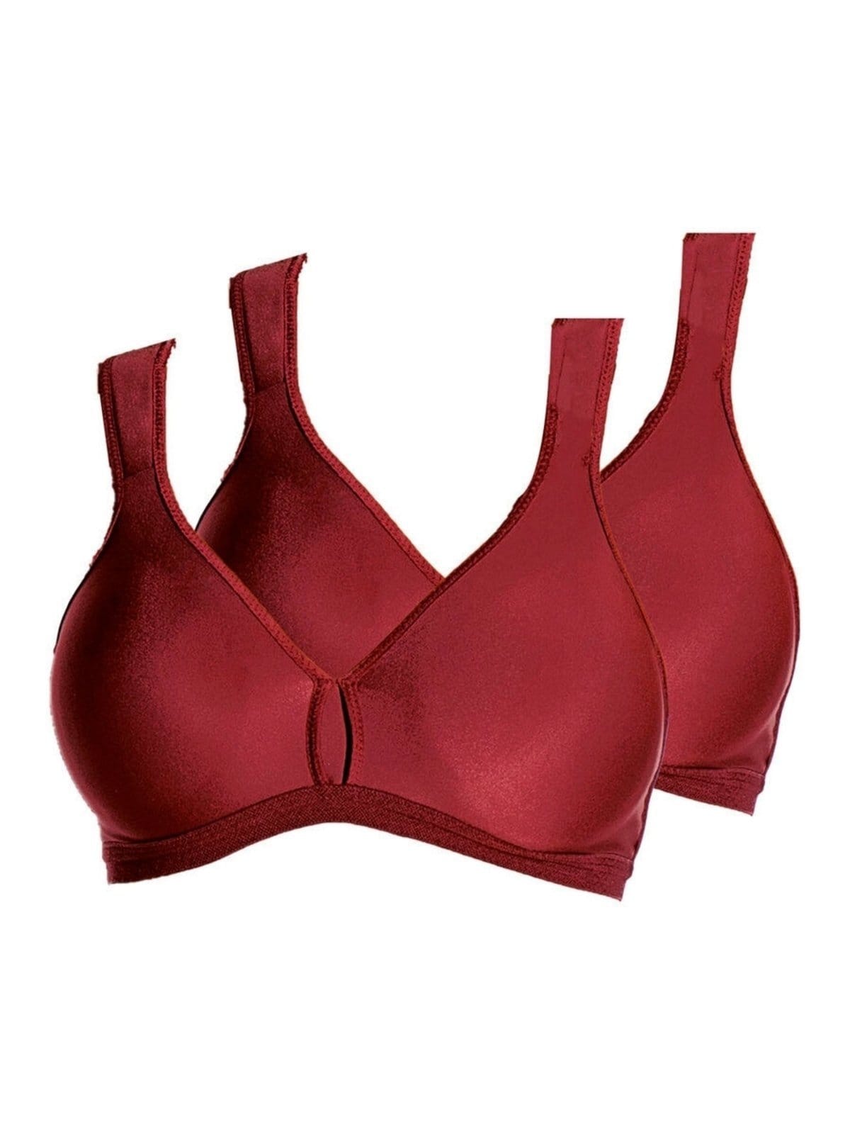 Vista principal Kit com 2 Sutiãs sem Aro e sem Bojo Olimpo Conforto Demillus 61004 Demillus vermelho