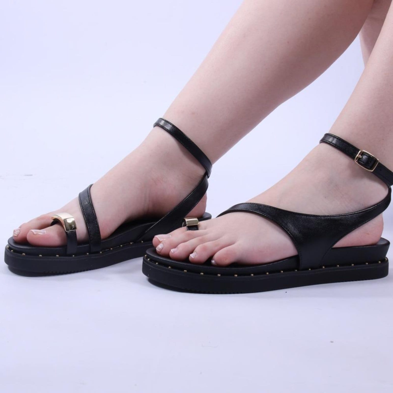 Vista 2 Sandália Papete Feminina Via Marte 169-016 Preto VIA MARTE incolor