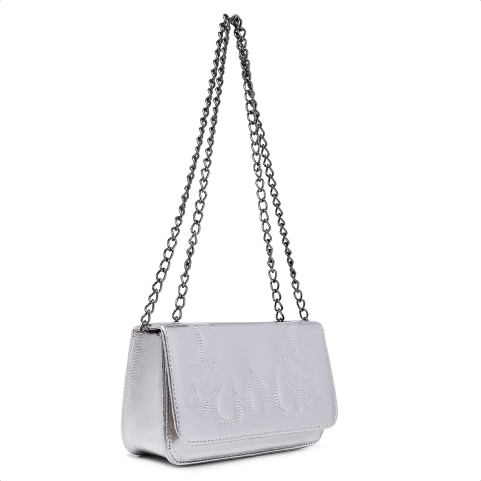 Vista 2 Bolsa Clutch Western Feminina Pequena Style Country CARMELO SHOES prata