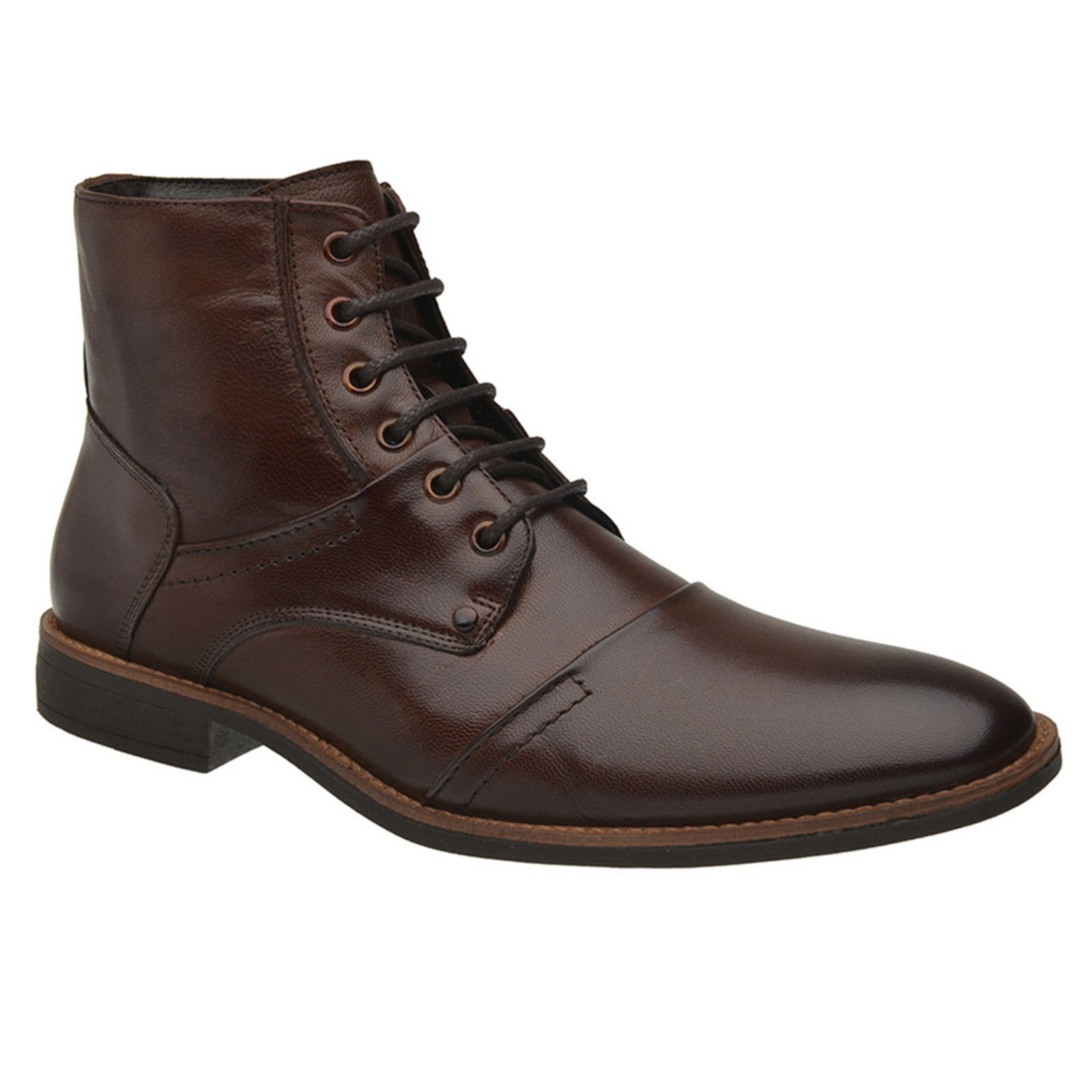 Vista principal Bota Masculina Social Malbork Couro Mouro Sola Borracha 32126MO Malbork marrom