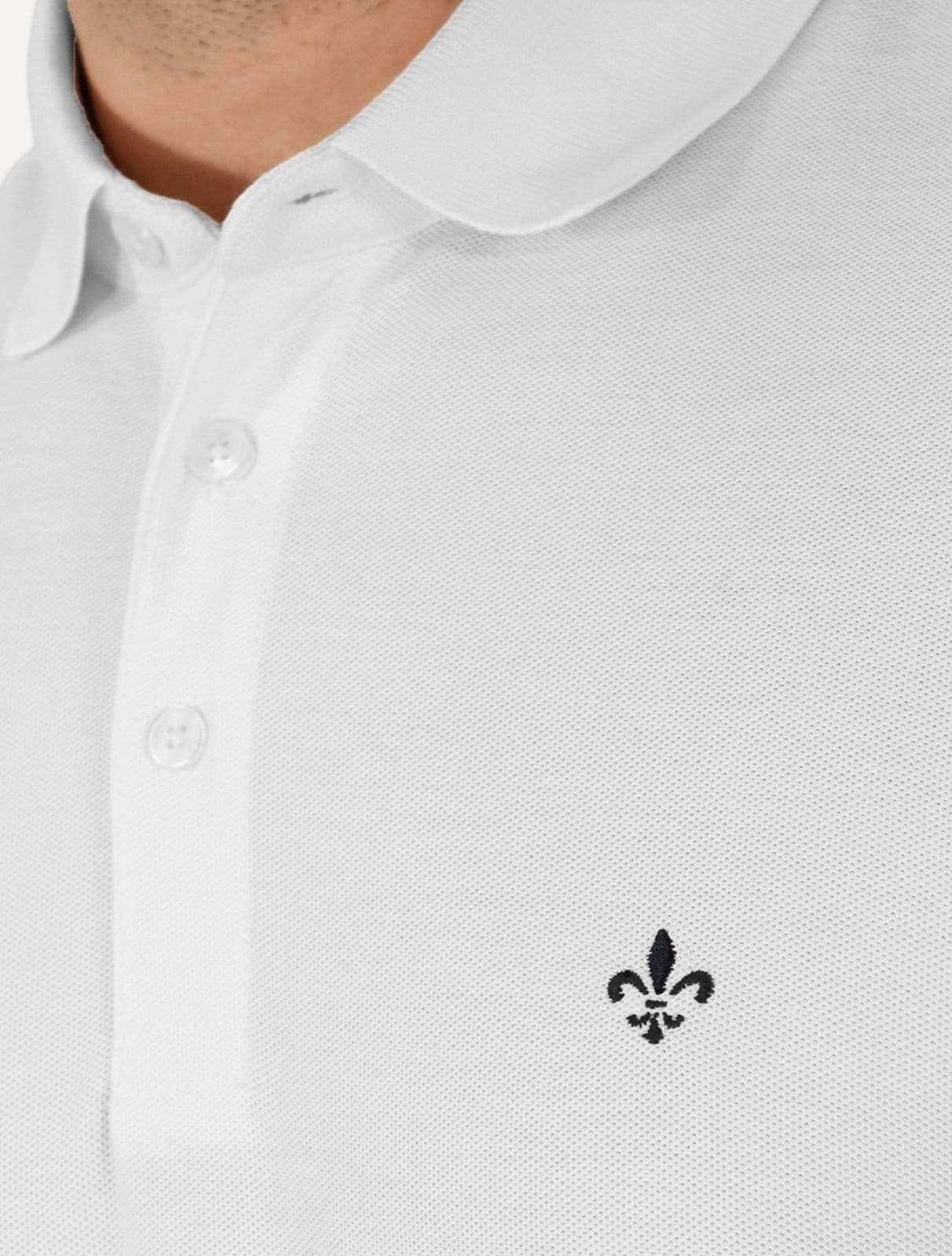 Vista 2 Polo Dudalina Masculina Piquet Comfort Pima Branca Dudalina branco