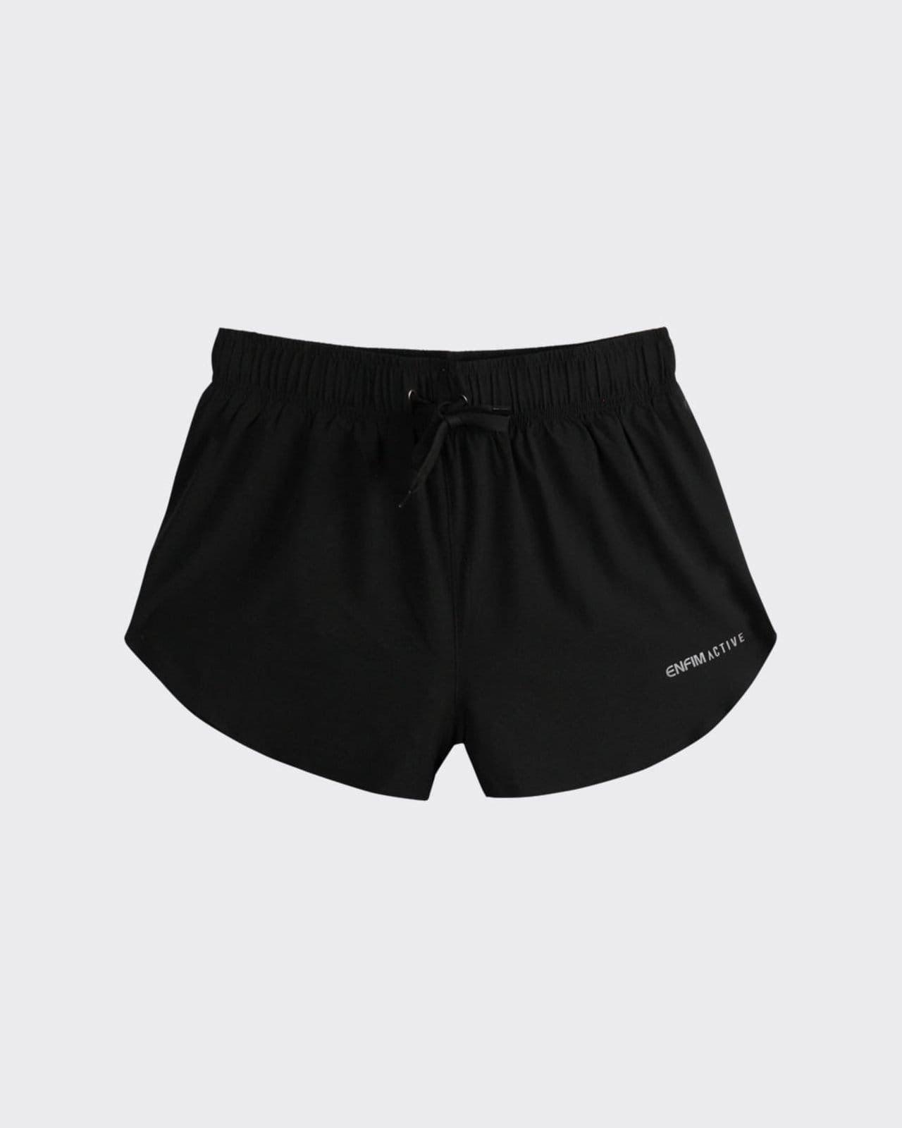 Shorts Duplo Feminino Cadarço Frontal Em Tafetá