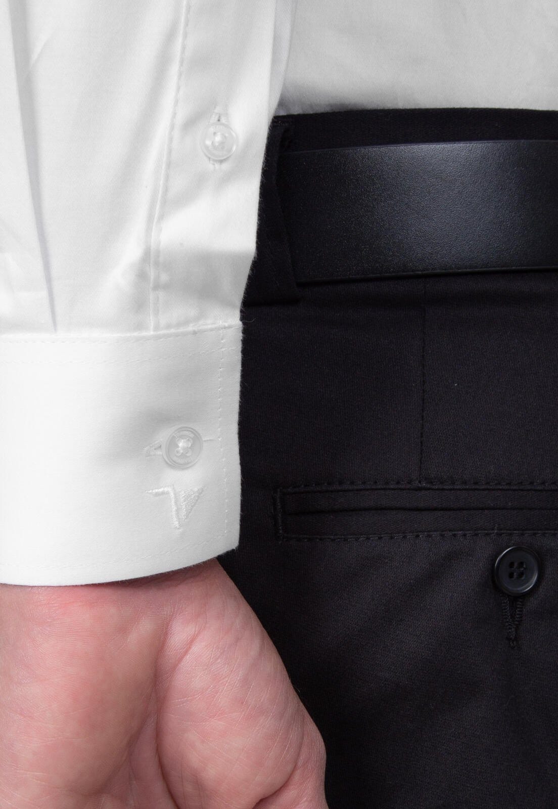 Vista 2 Camisa Slim Algodão Egípcio Traymon Xxg Traymon branco