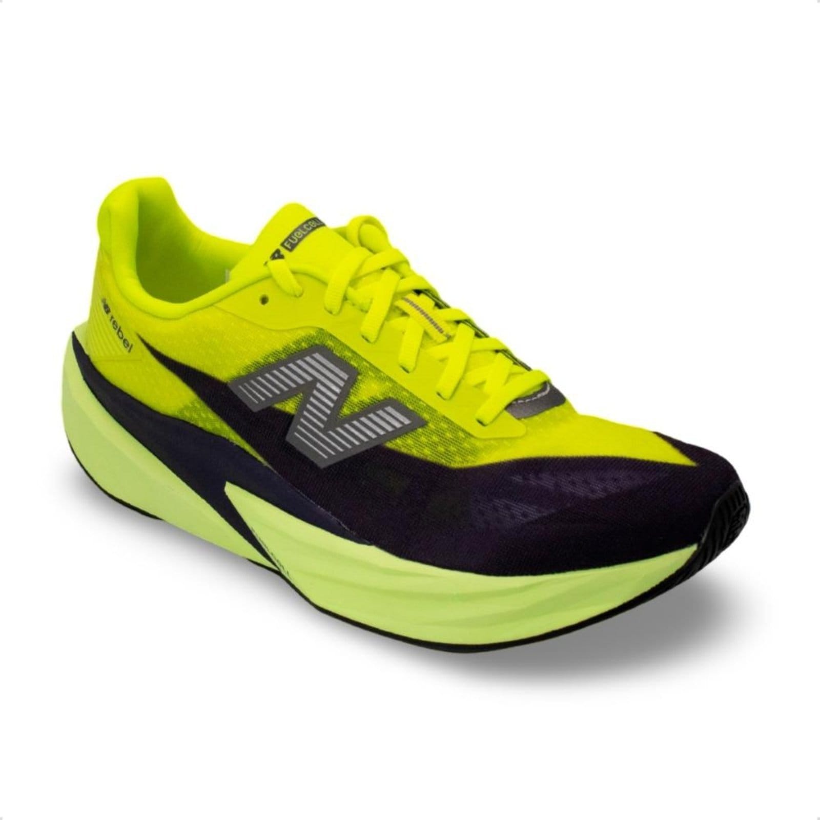 Vista 2 Tênis New Balance Masculino Fuelcell Rebel V5 Corrida New Balance verde